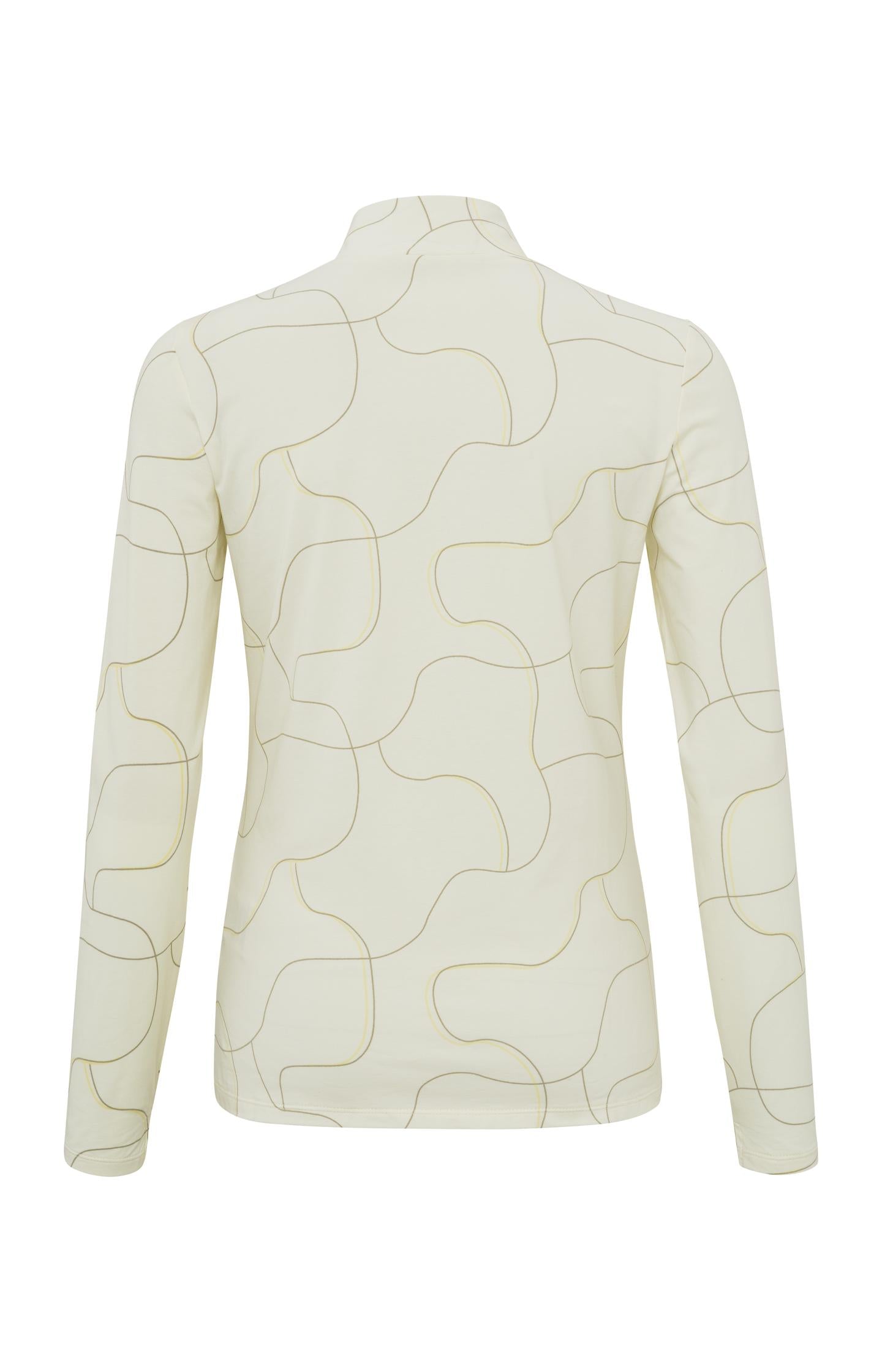 Jersey top with turtleneck, long sleeves and playful print