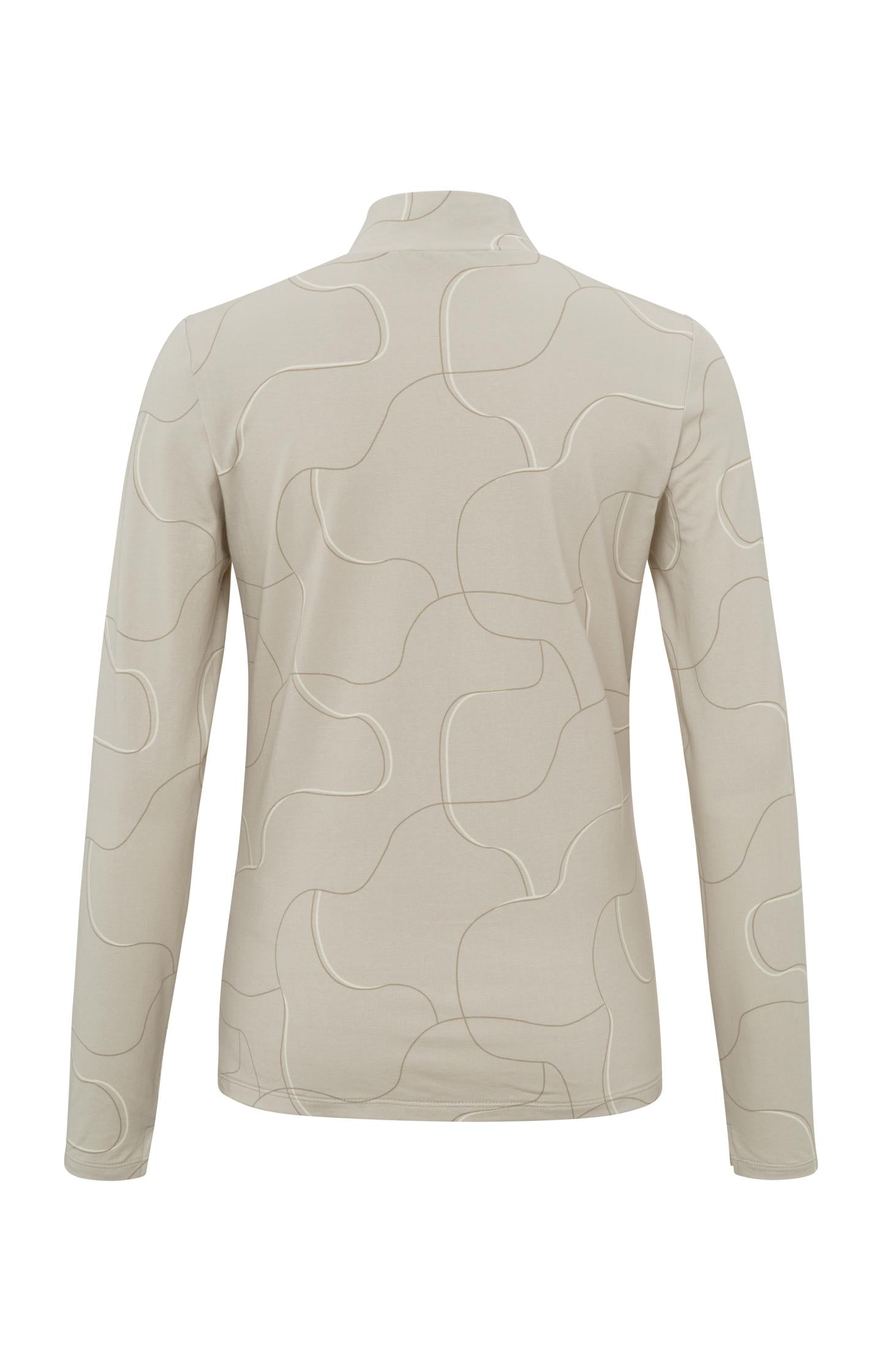 Jersey top with turtleneck, long sleeves and playful print