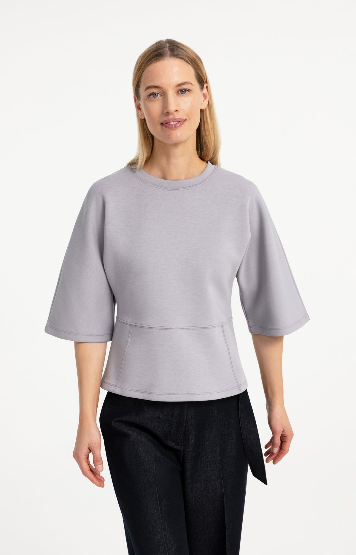 Jersey top with wide mid-length sleeves - Type: lookbook
