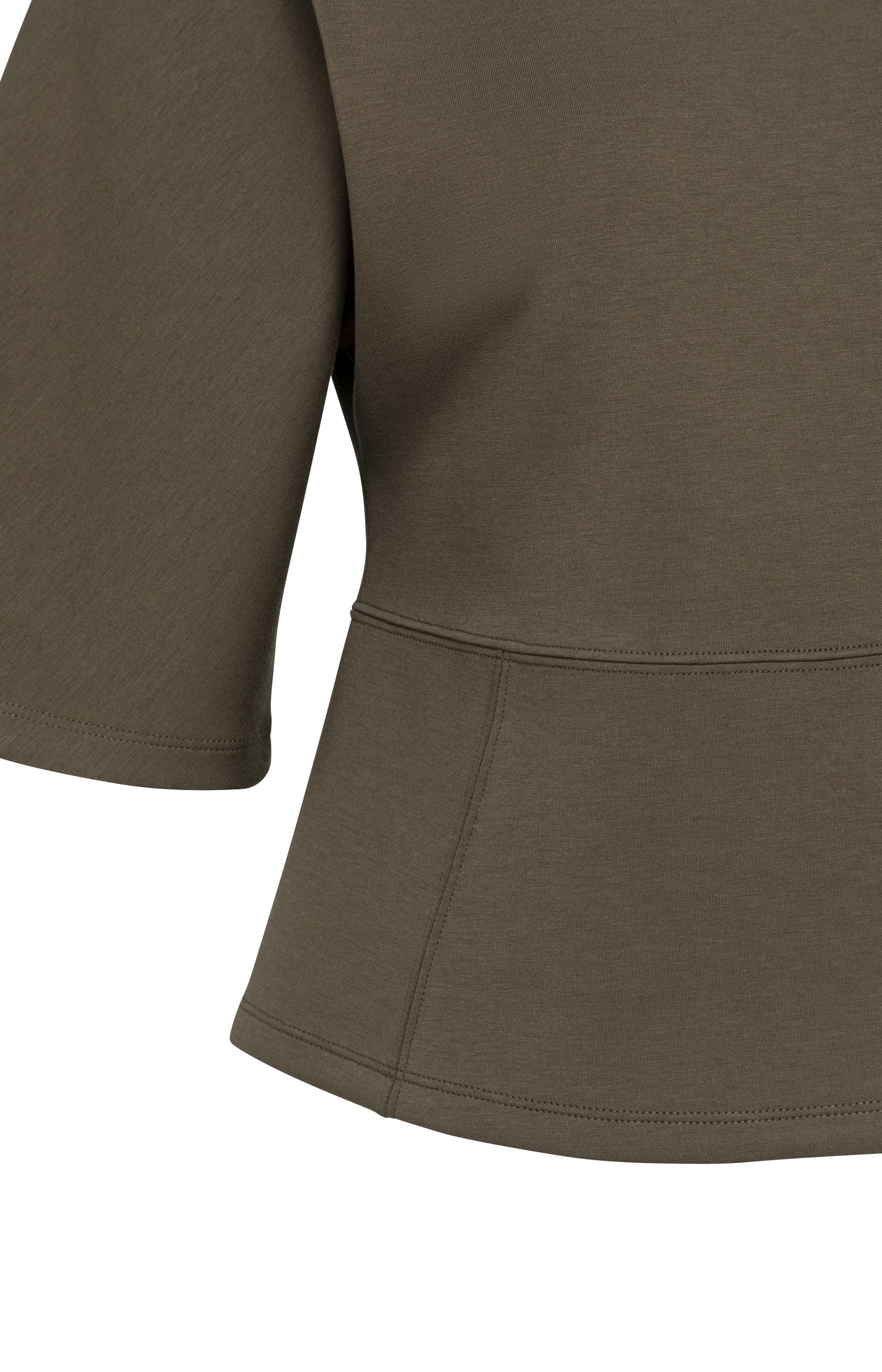Jersey top with wide mid-length sleeves