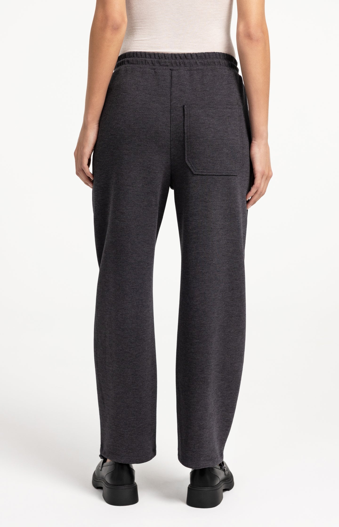 Jersey trousers with adjustable hems