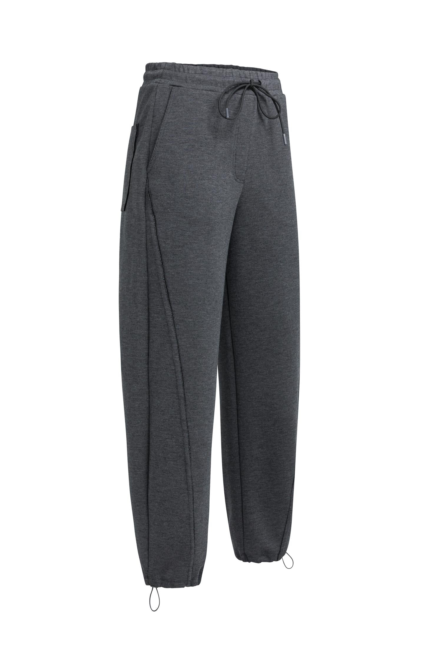 Jersey trousers with adjustable hems
