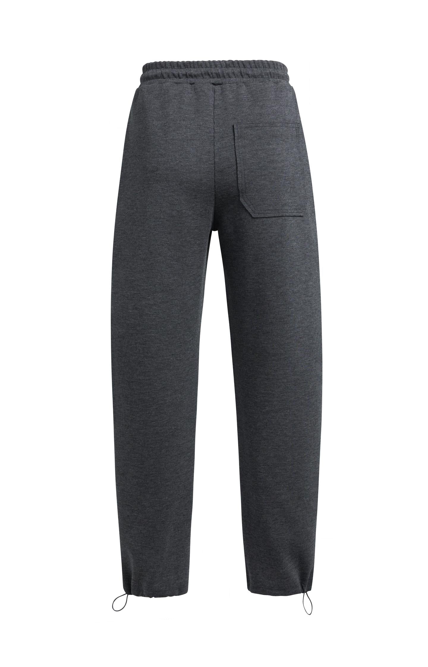 Jersey trousers with adjustable hems
