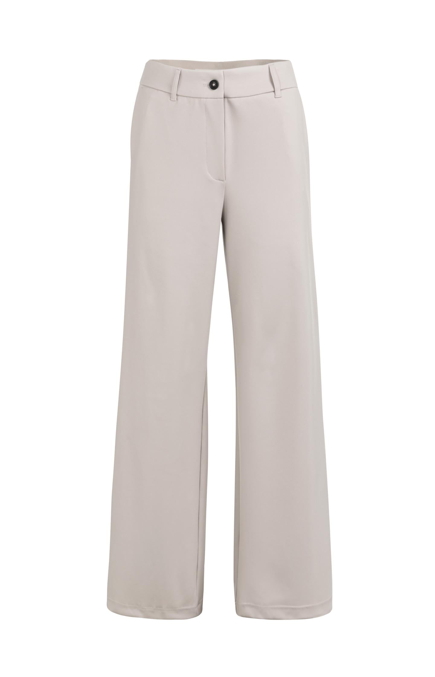 Jersey trousers with elastic waistband and wide legs - Type: product
