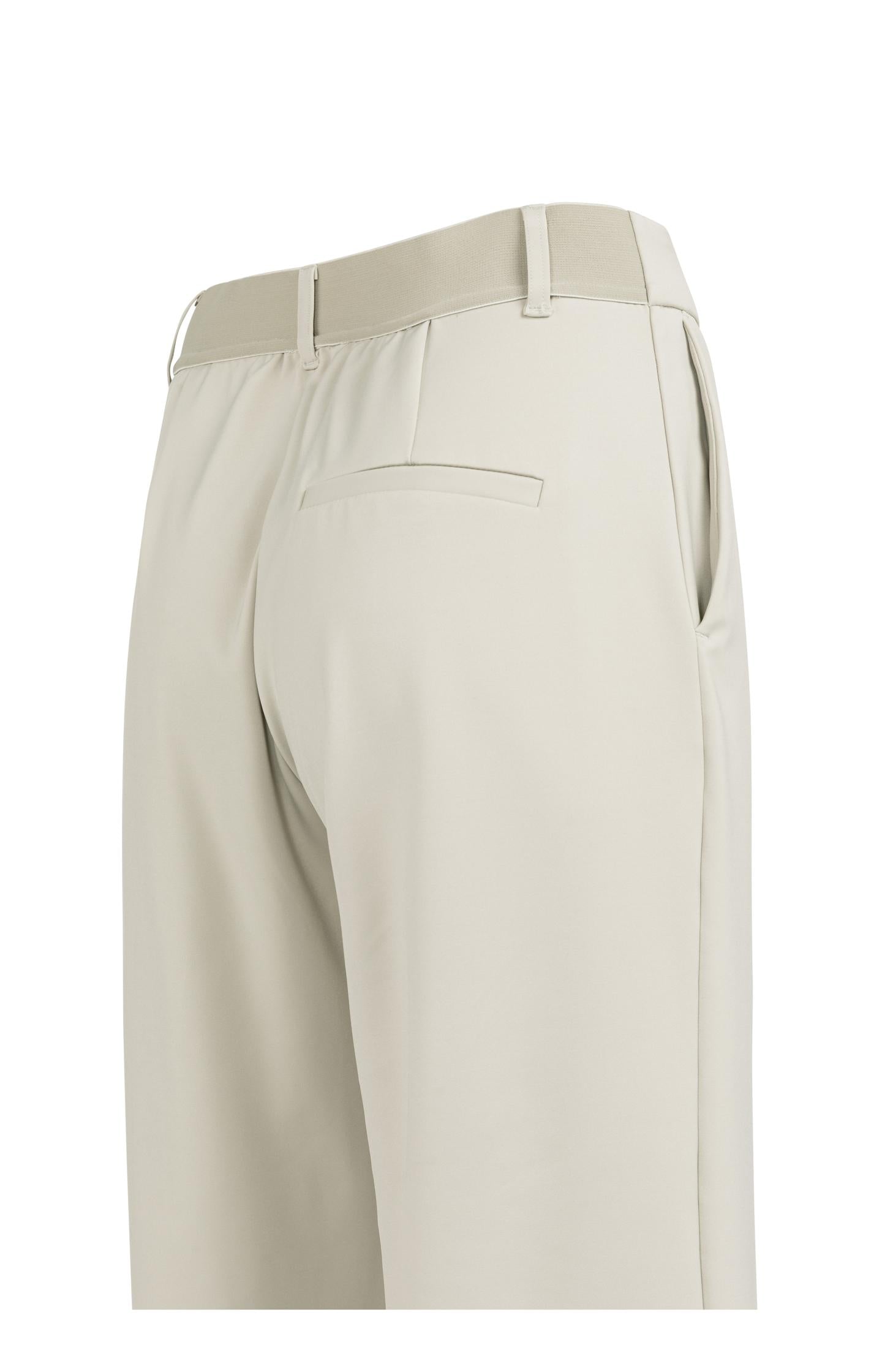Jersey trousers with elastic waistband and wide legs