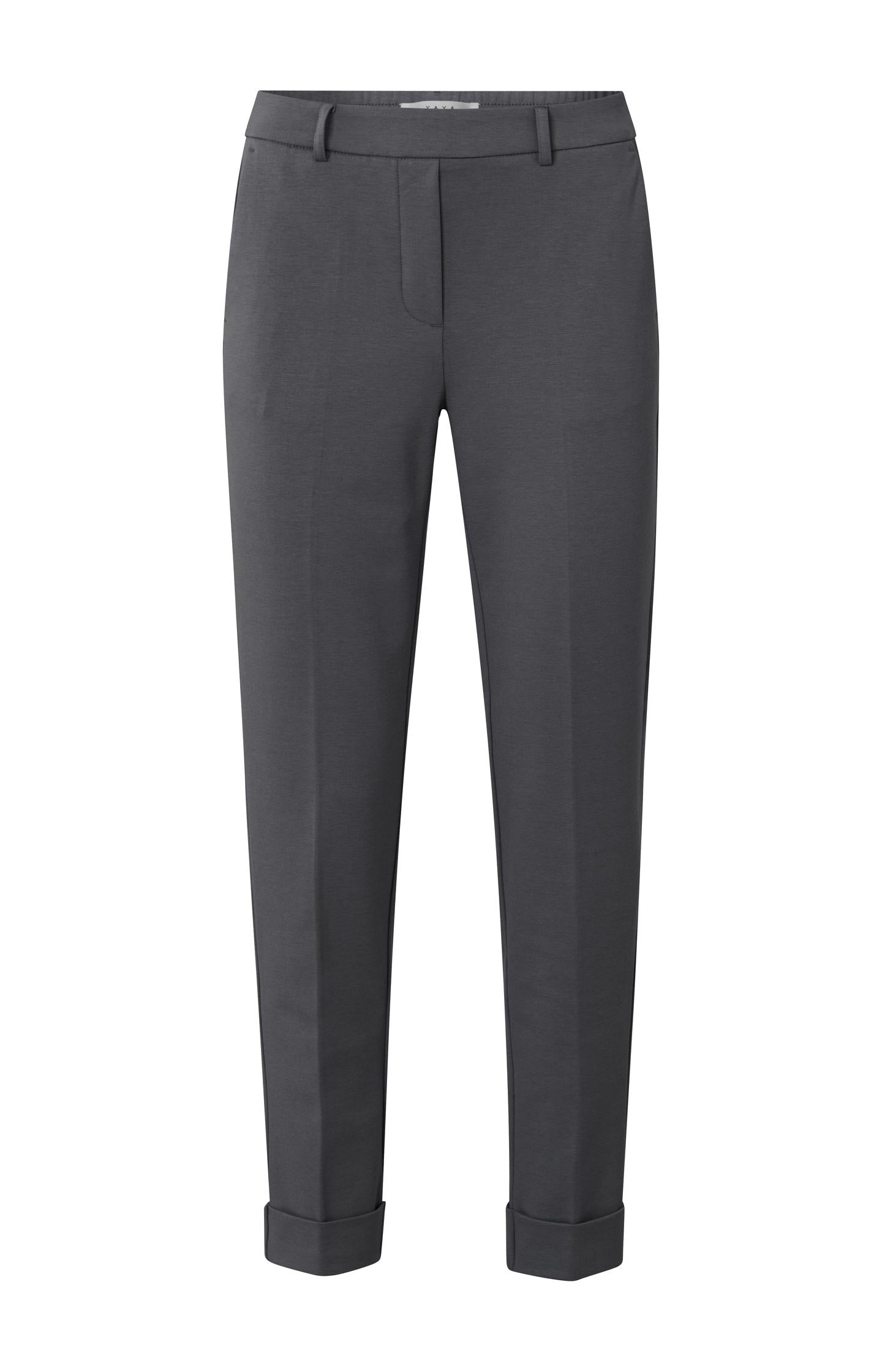Jersey trousers with straight legs and elastic waistband - Type: product