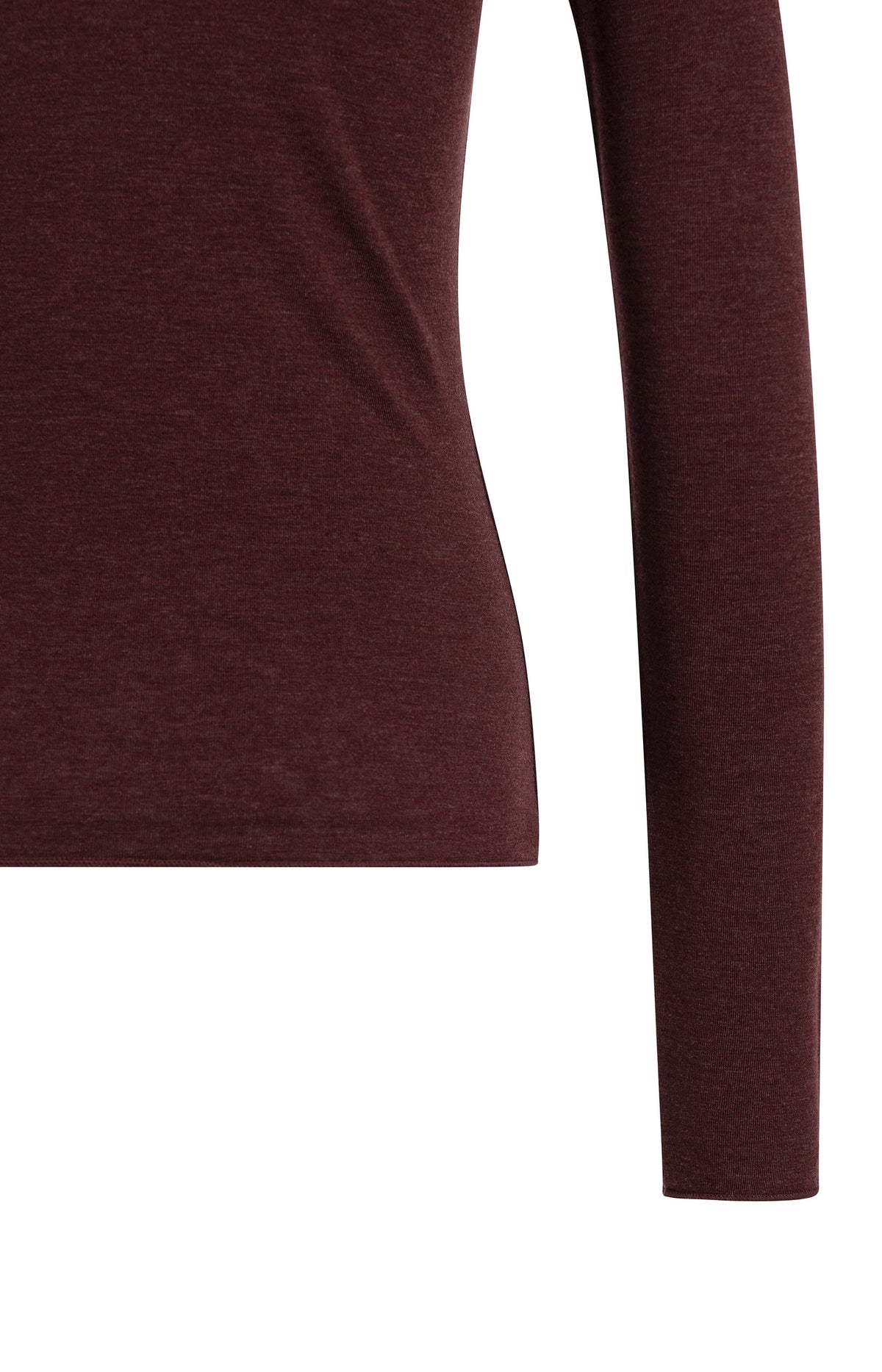 Jersey turtleneck top with long sleeves
