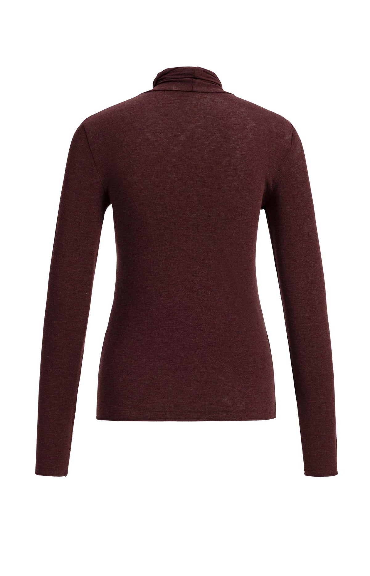 Jersey turtleneck top with long sleeves