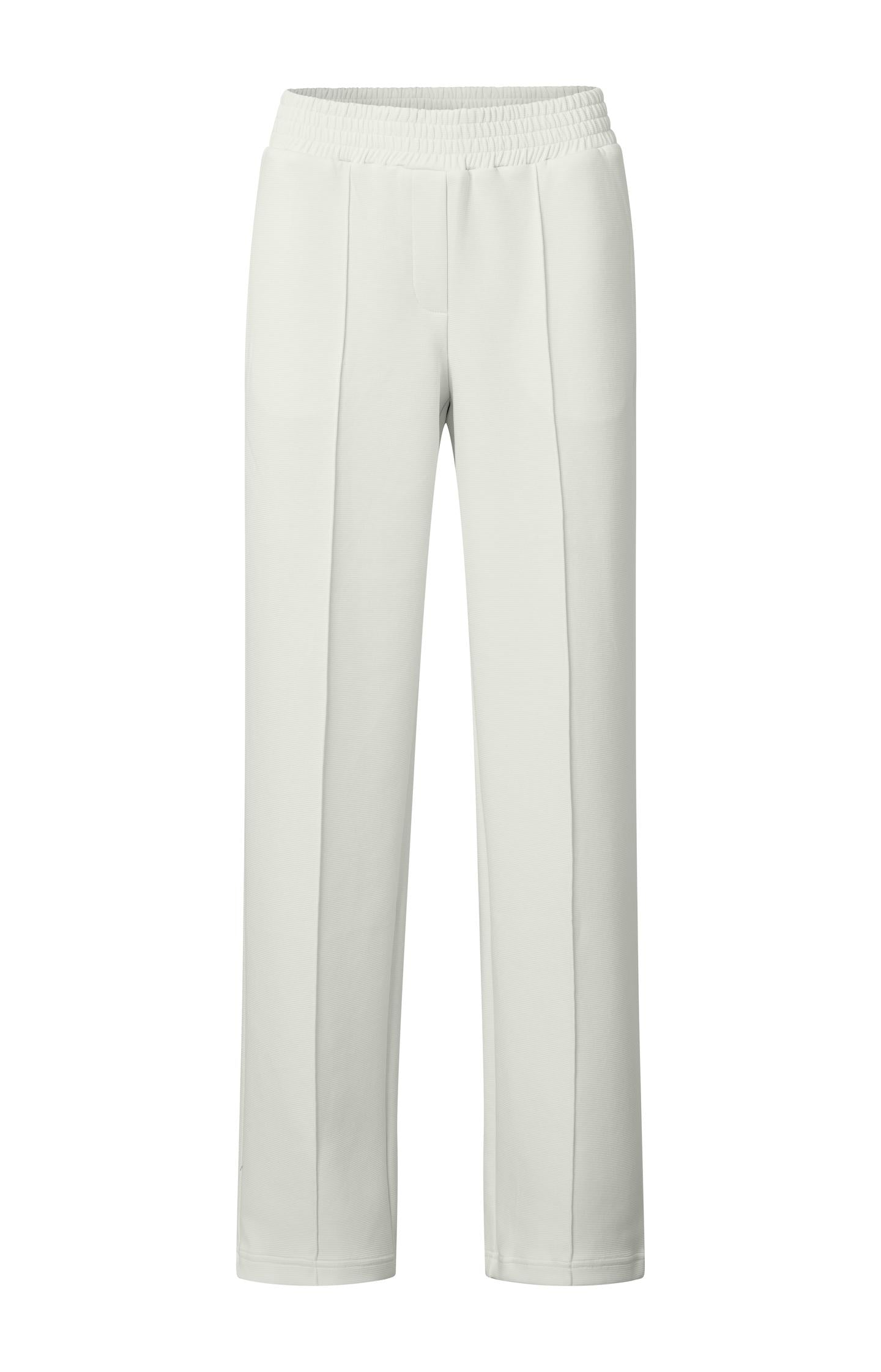 Jersey wide leg trousers with elastic waist and seam details - Type: product