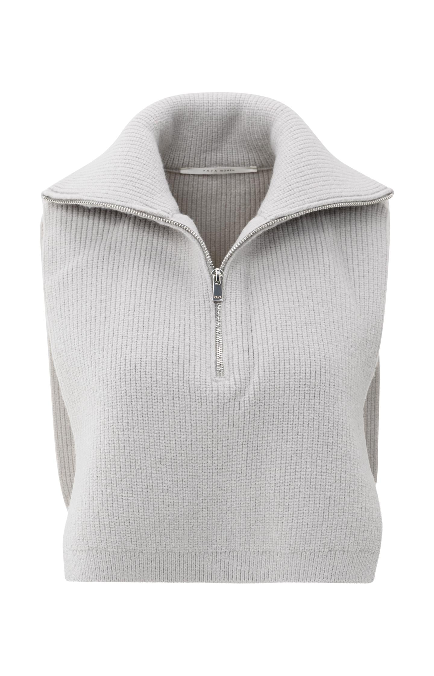Knitted collar with half zipper - Type: product