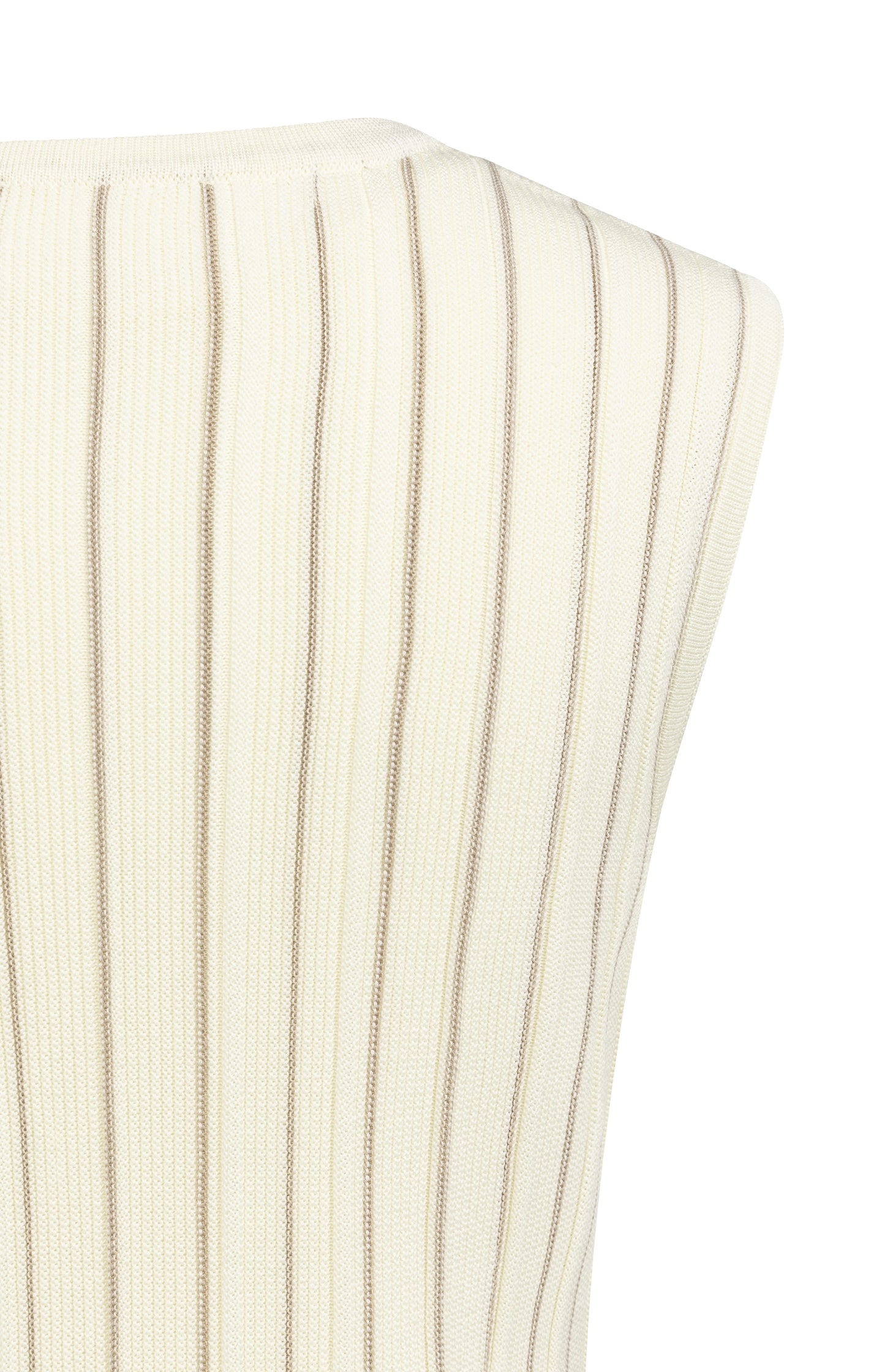 Knitted gilet with V-neck and stripe design