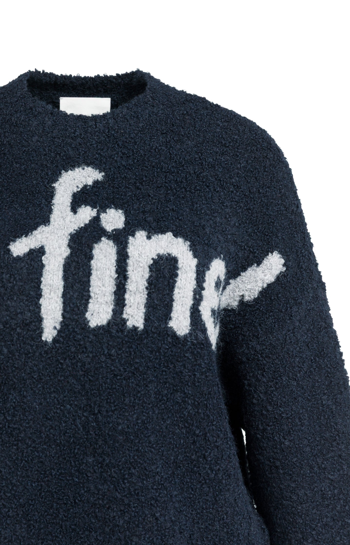 Knitted sweater with artwork