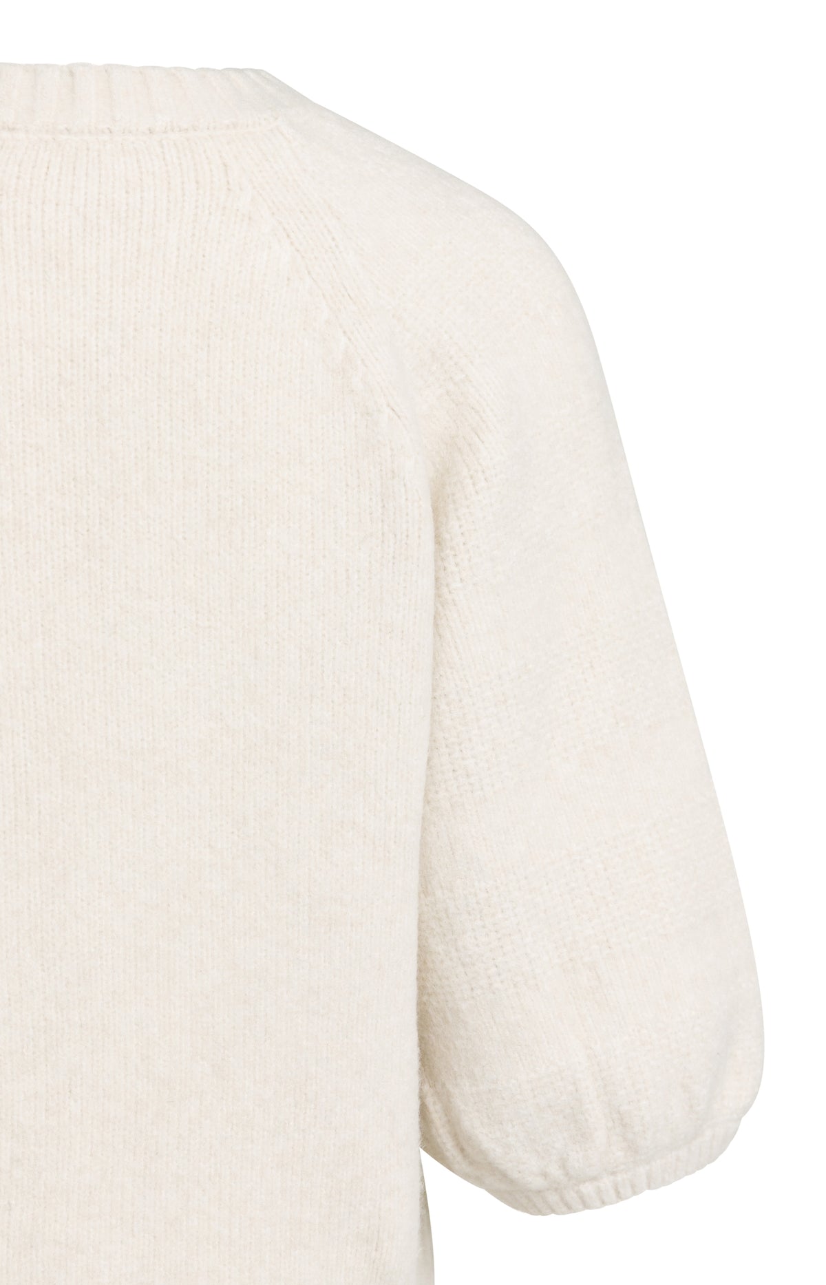 Knitted sweater with balloon sleeves