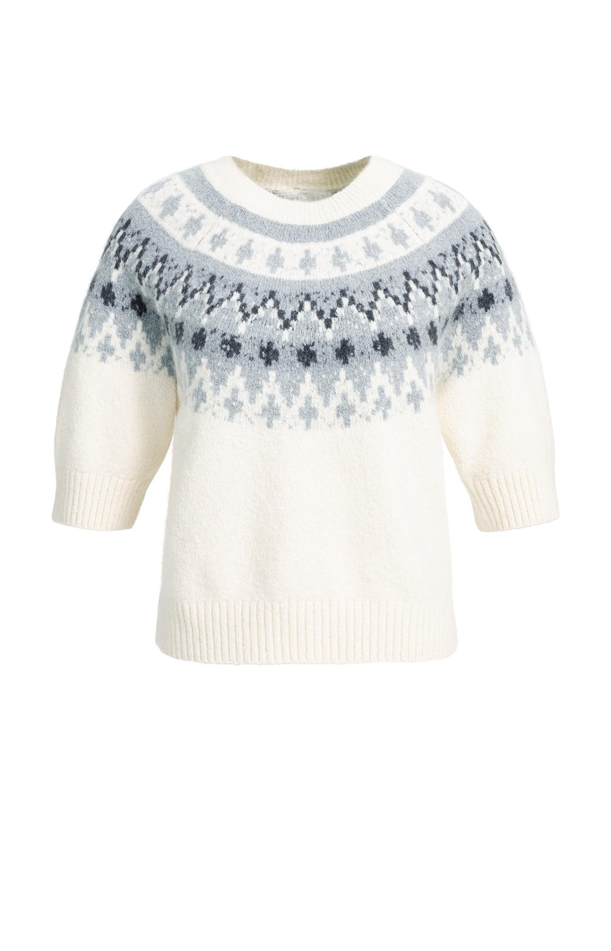 Knitted sweater with Nordic jacquard pattern - Type: product