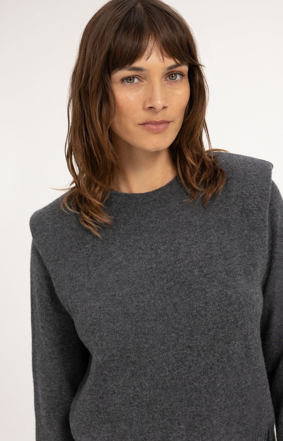 Knitted sweater with shoulder detail and side zips - Black