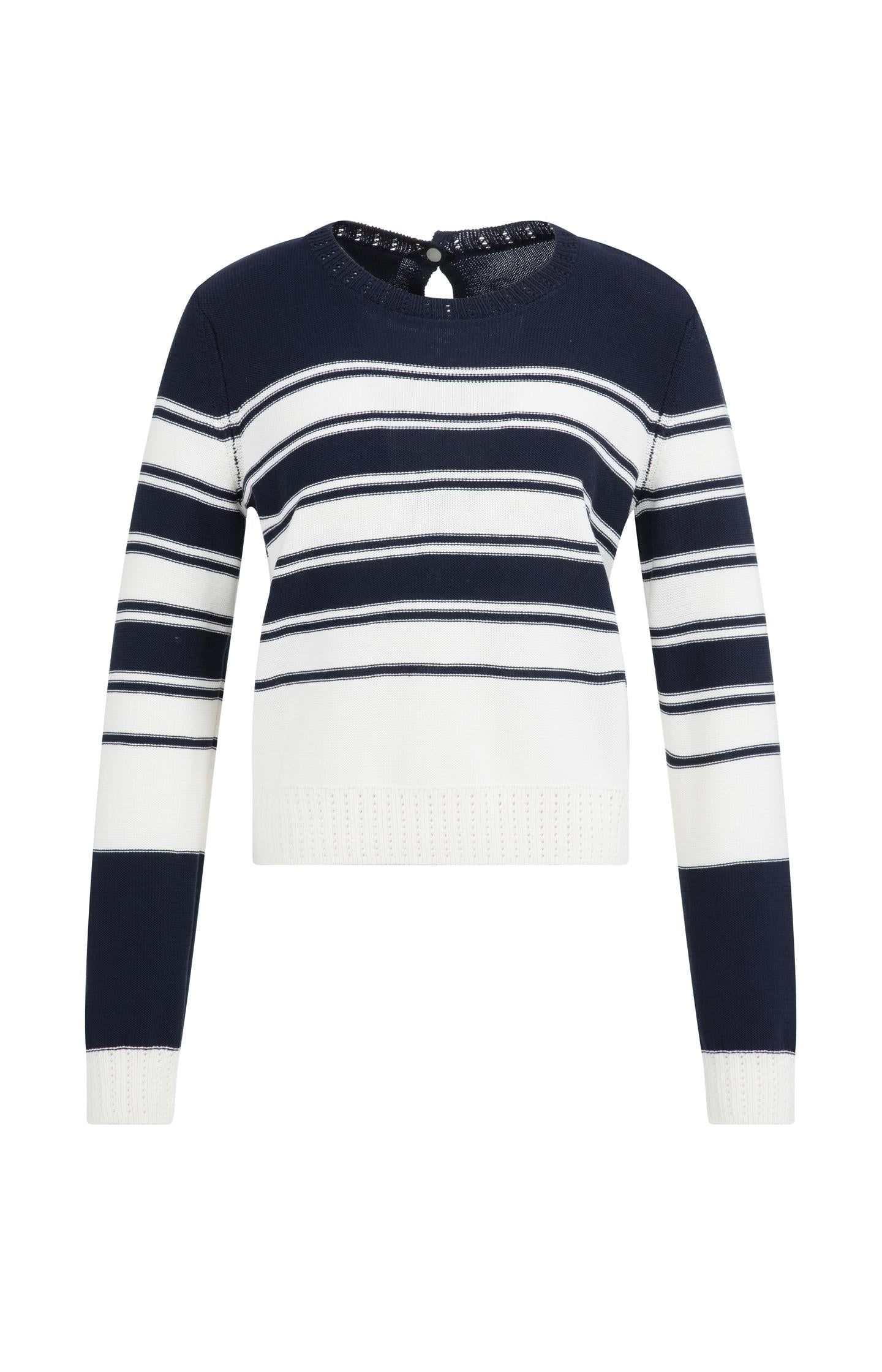Knitted sweater with stripes and long sleeves - Type: product