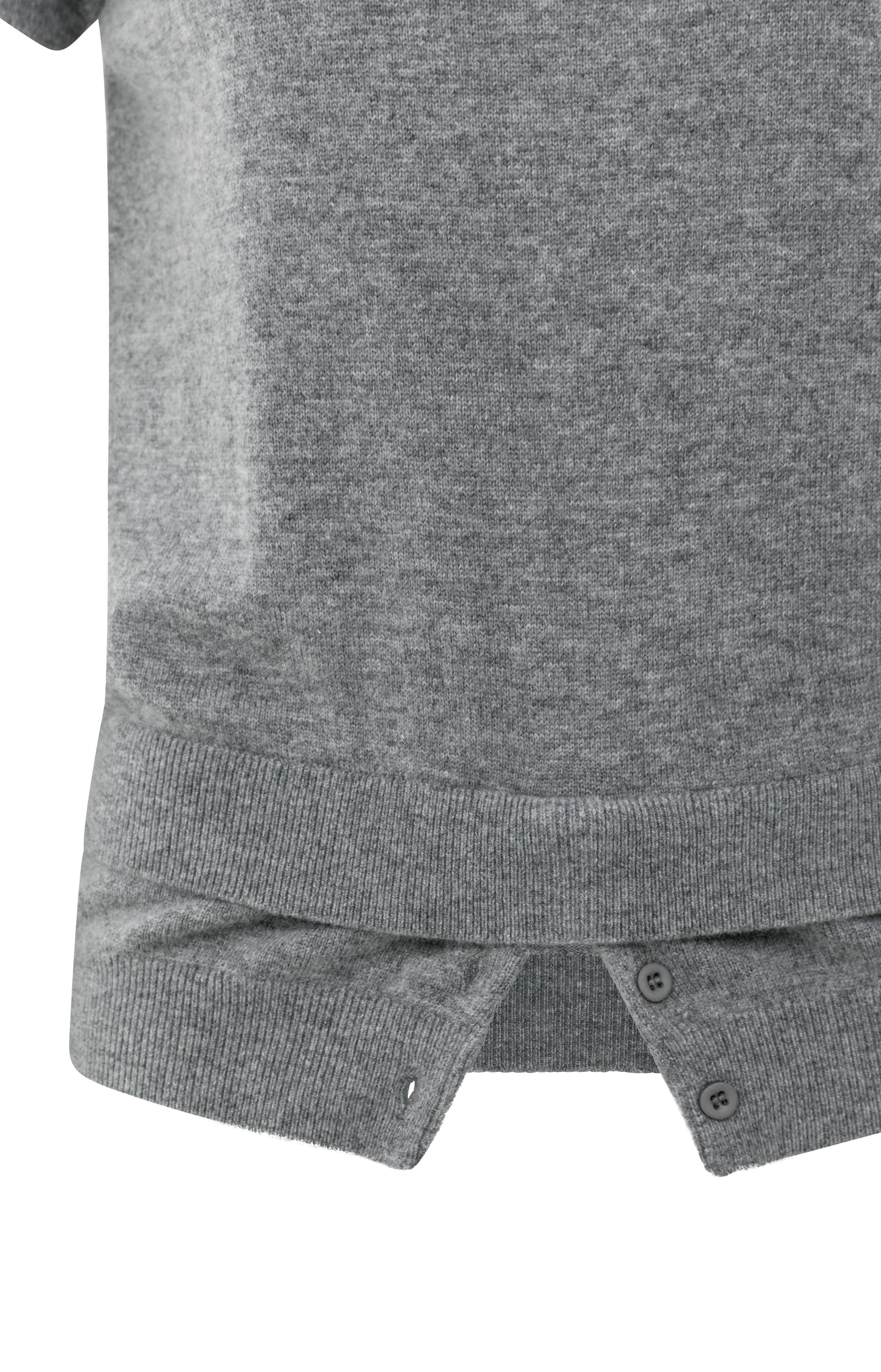 Knitted top with double hem and button details
