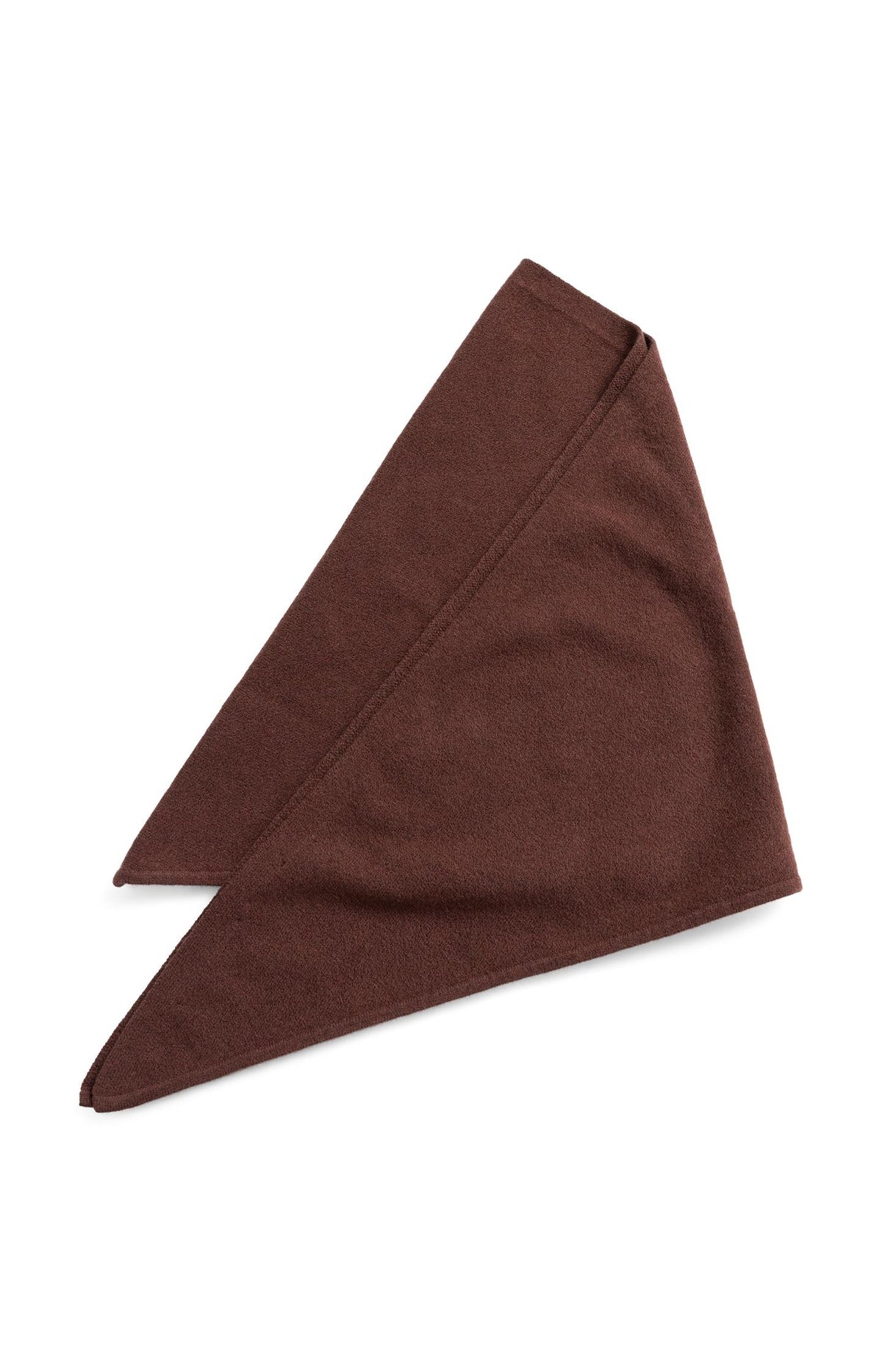 Knitted triangle scarf - Bitter Chocolate Red