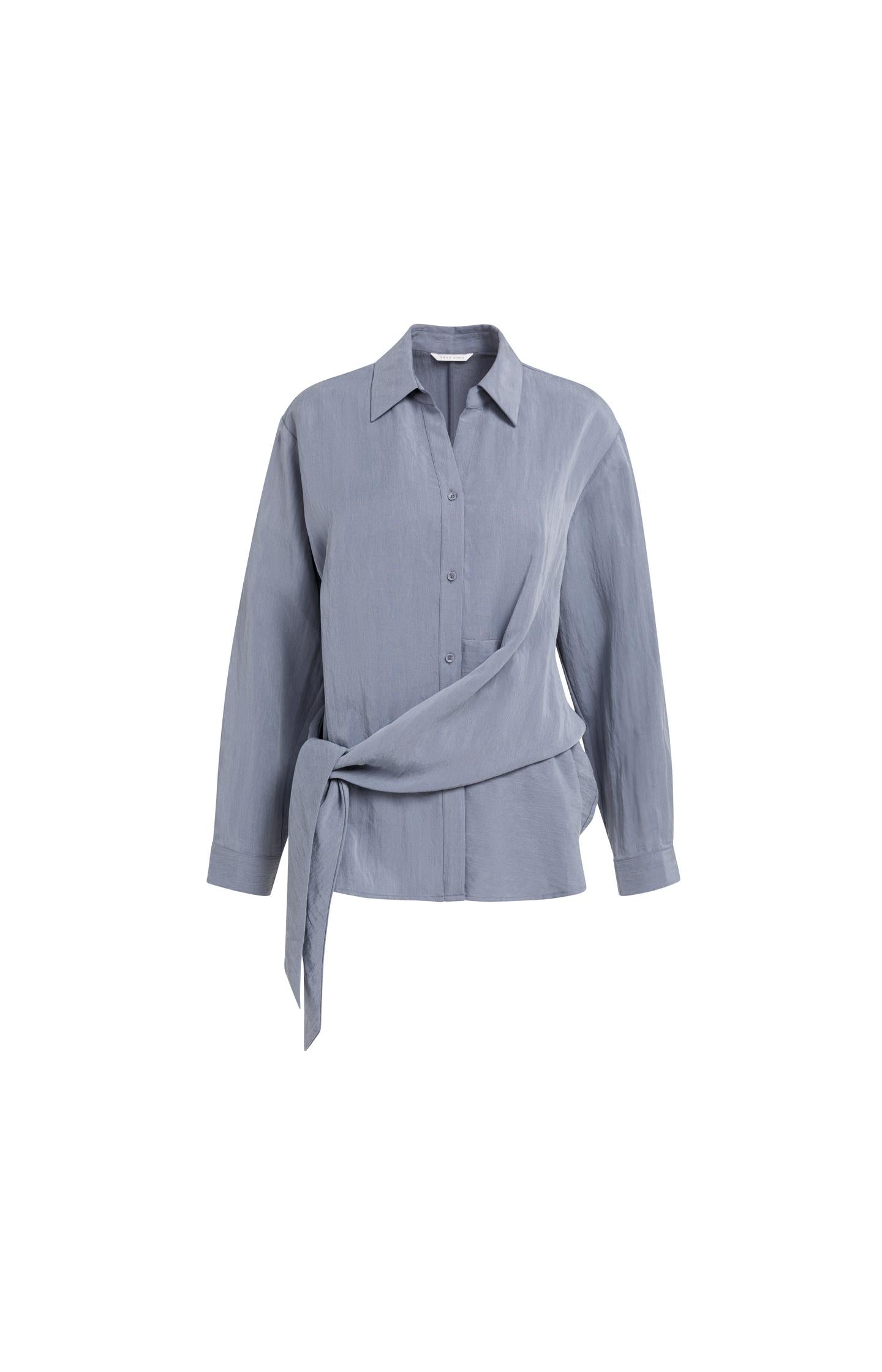 Knotted blouse with long sleeves - Type: product