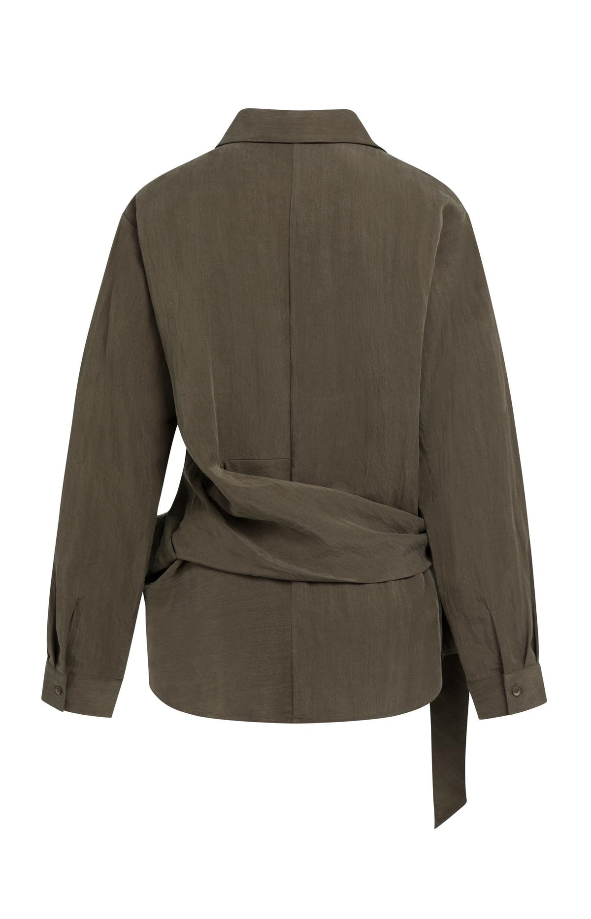 Knotted blouse with long sleeves