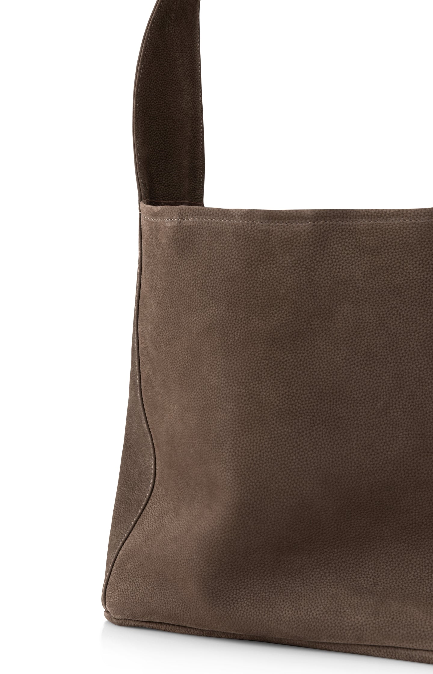 Large leather shoulder bag with adjustable strap