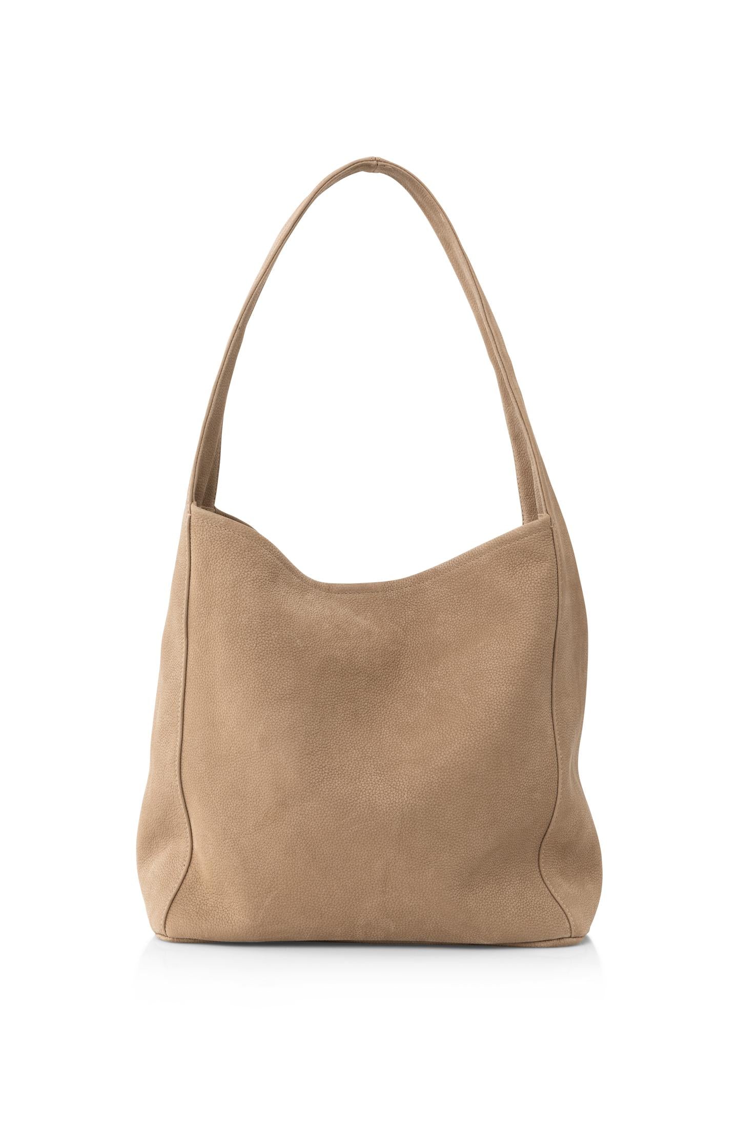 Large leather shoulder bag with adjustable strap - Type: product