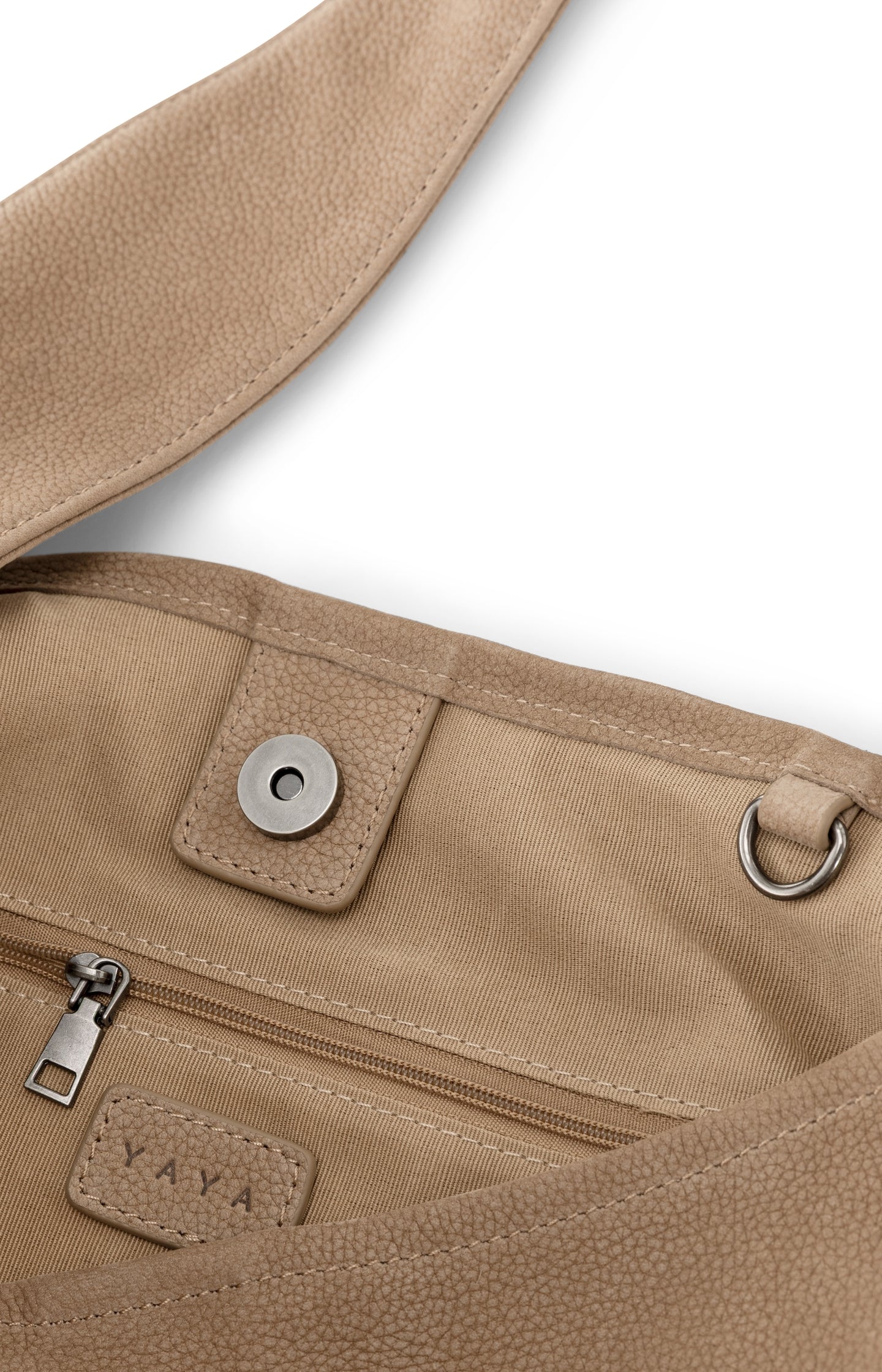 Large leather shoulder bag with adjustable strap