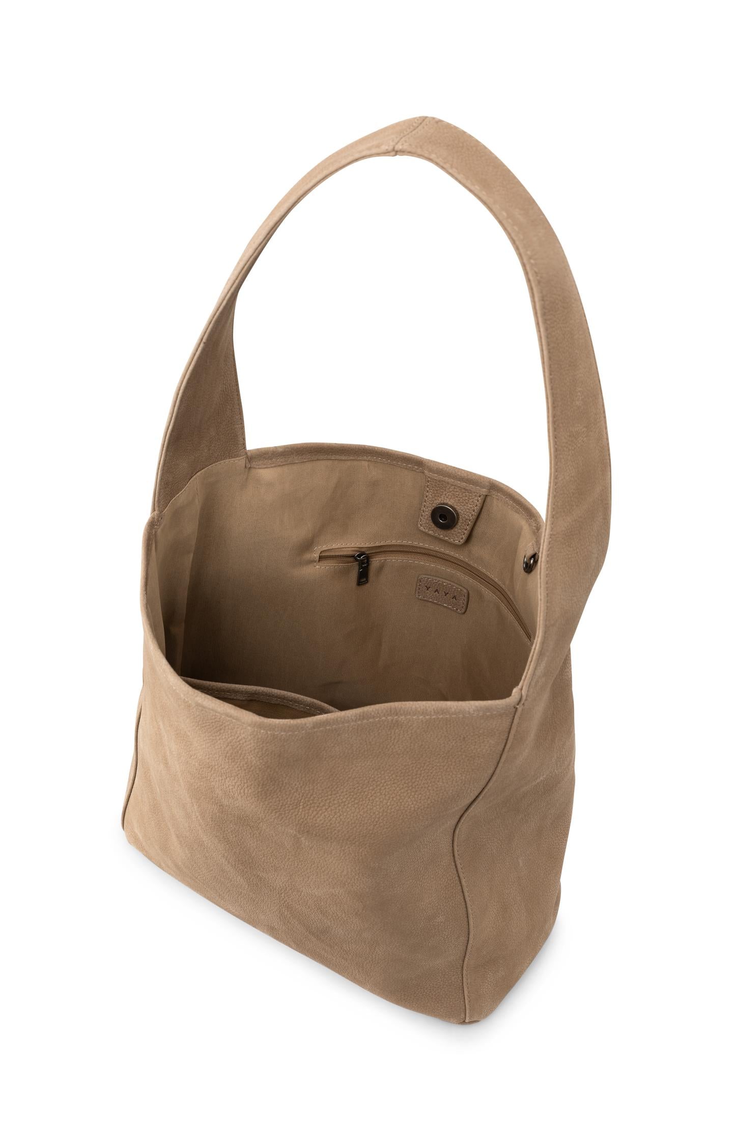 Large leather shoulder bag with adjustable strap