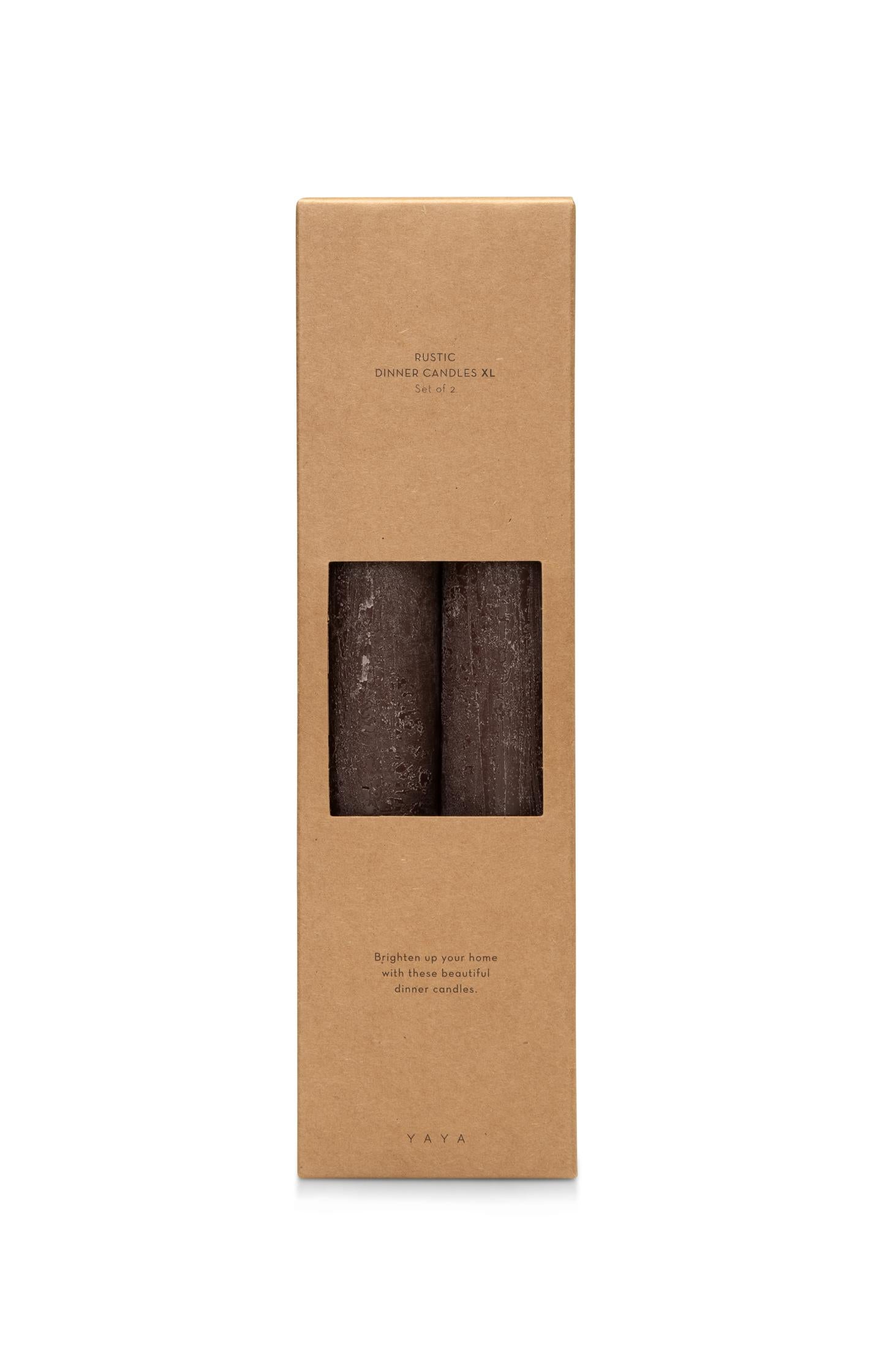 Large rustic dinner candles - set of 2 - Type: product