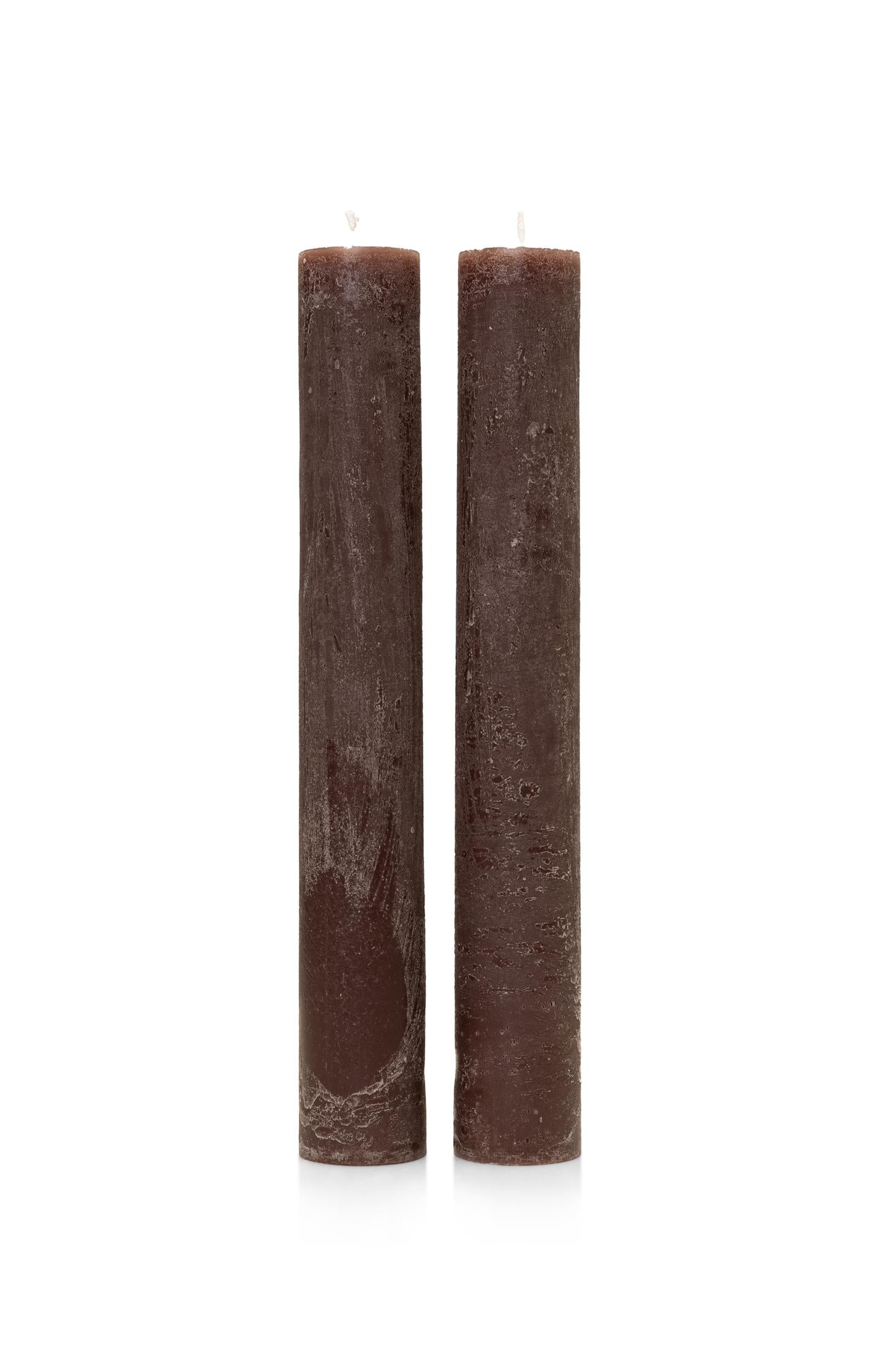 Large rustic dinner candles - set of 2