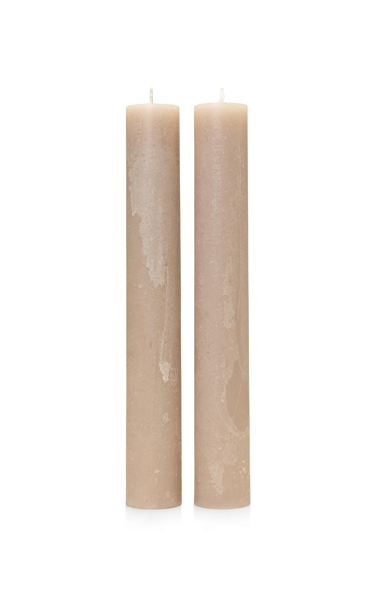 Large rustic dinner candles - set of 2