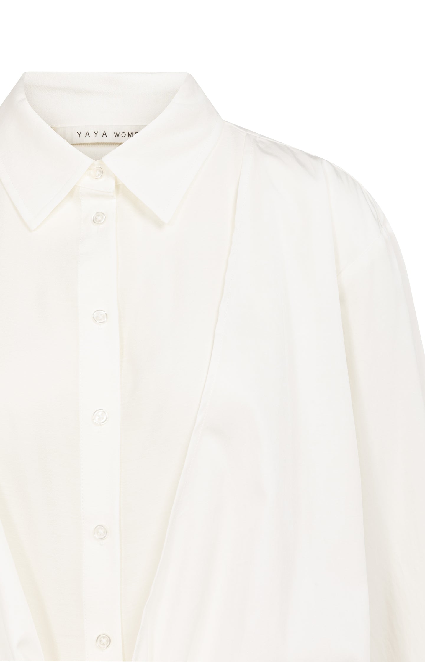 Layered blouse with tie detail and long sleeves