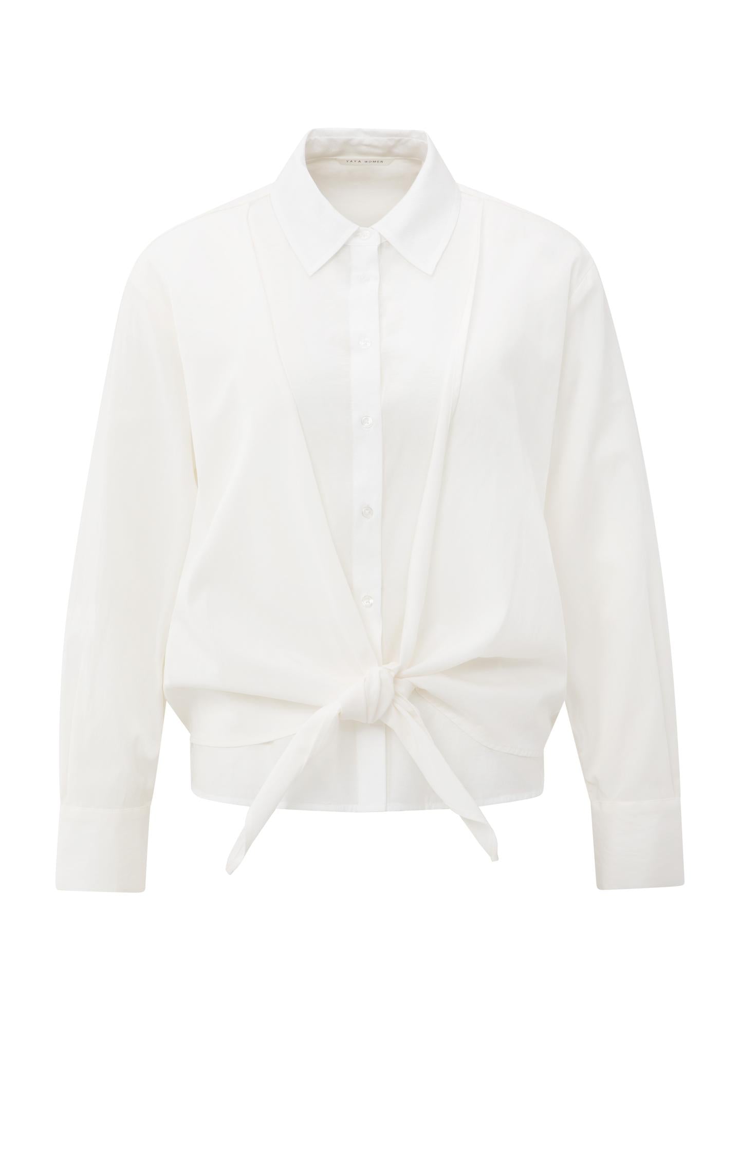 Layered blouse with tie detail and long sleeves - Type: product