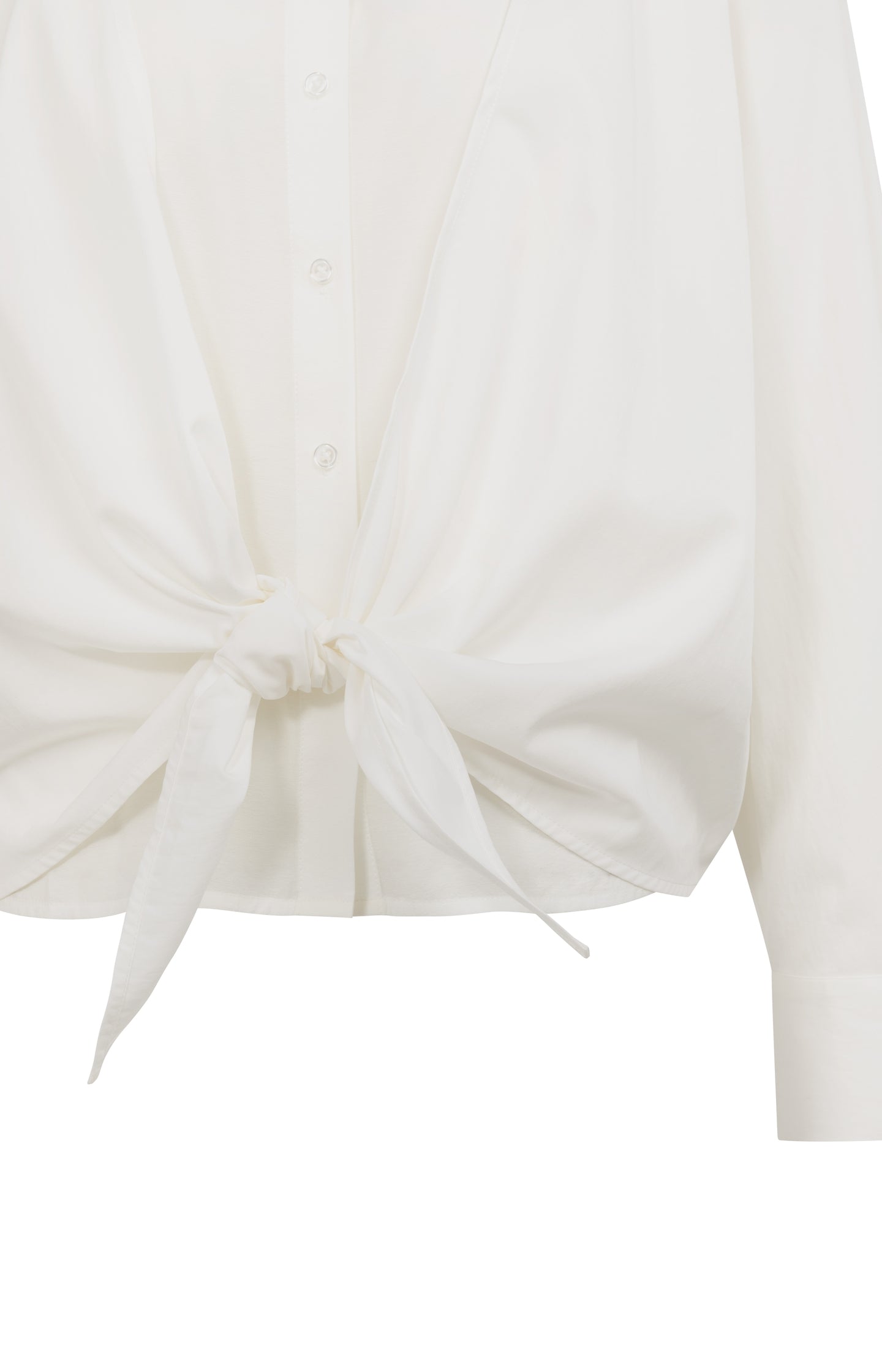 Layered blouse with tie detail and long sleeves