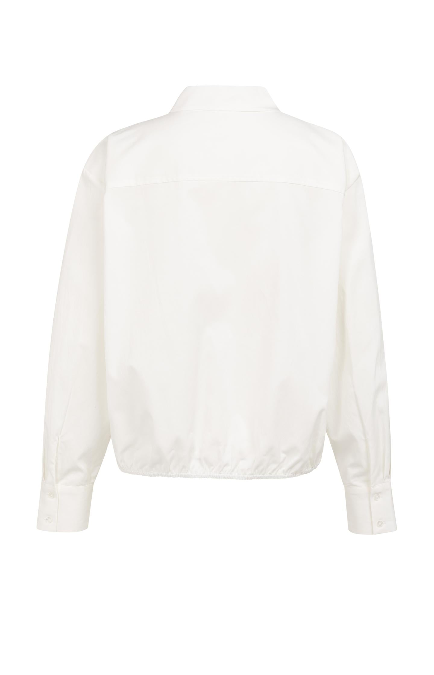 Layered blouse with tie detail and long sleeves