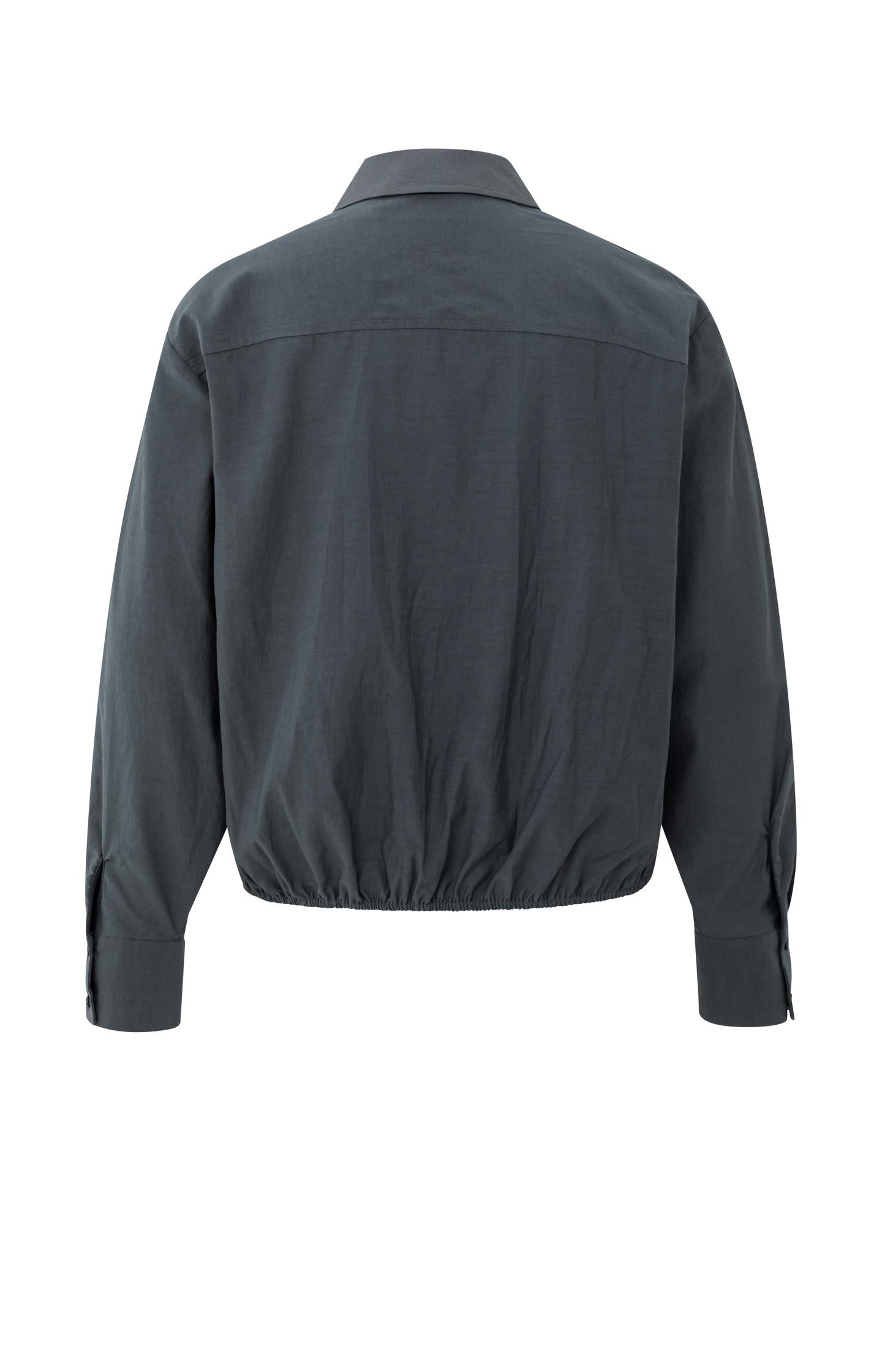 Layered blouse with tie detail and long sleeves