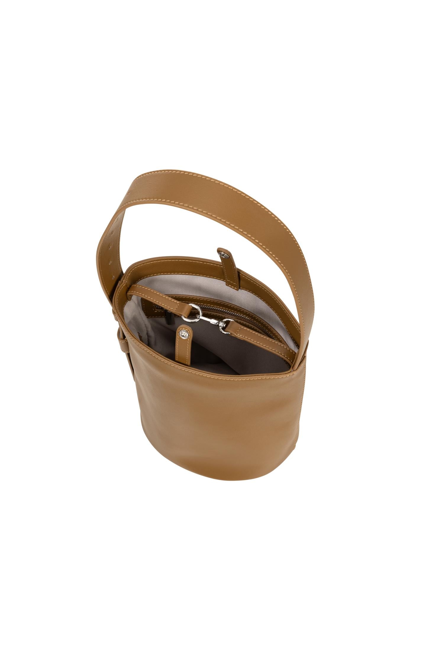 Leather bucket bag