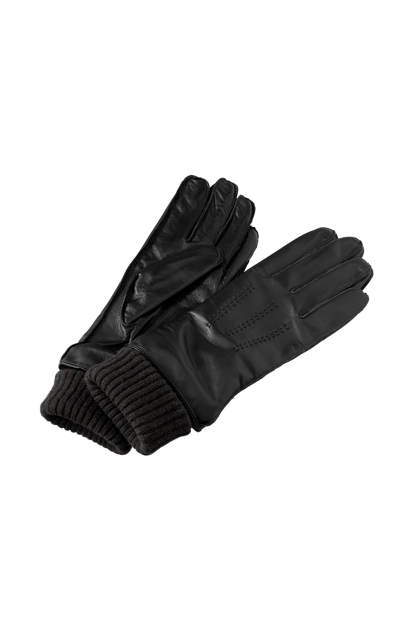 Leather gloves with subtle stitching