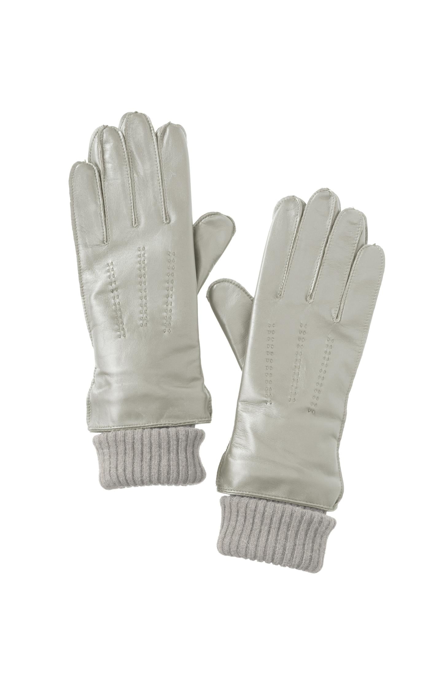 Leather gloves with subtle stitching