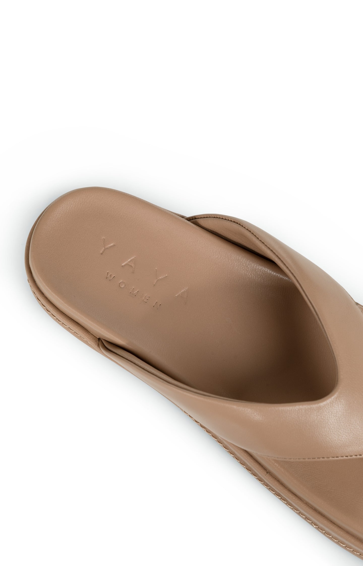 Leather sandals with platform sole