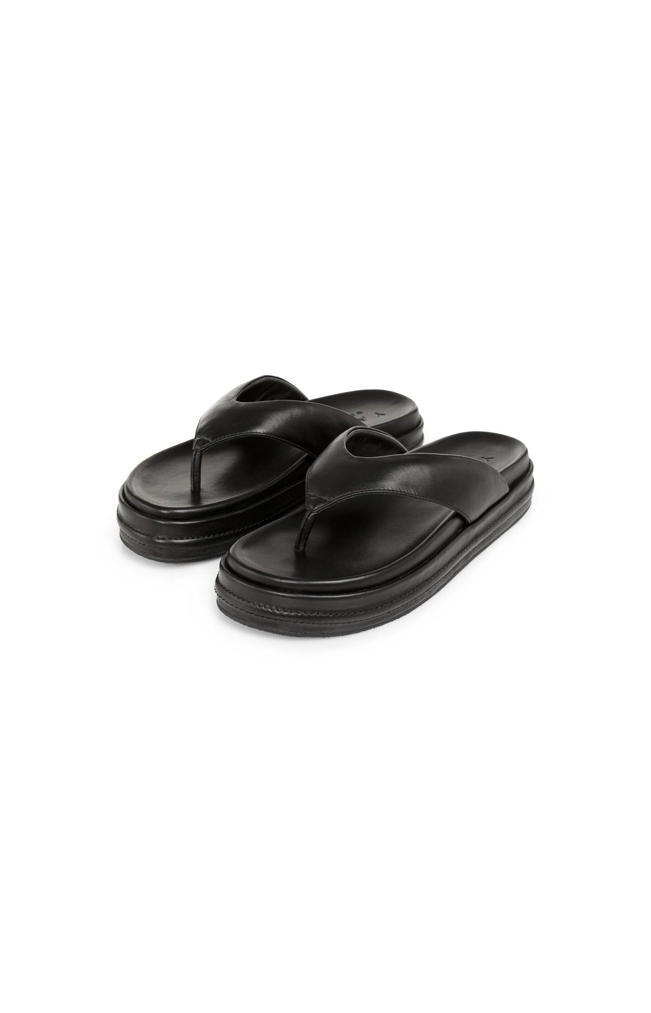 Leather sandals with platform sole - Type: product