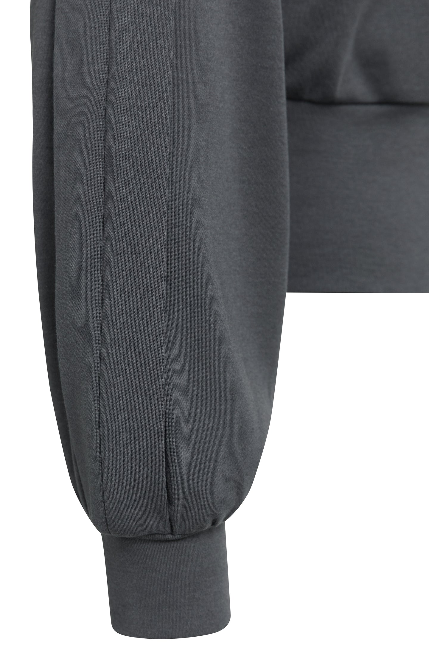 Lightweight sweater with waistband and folded detail