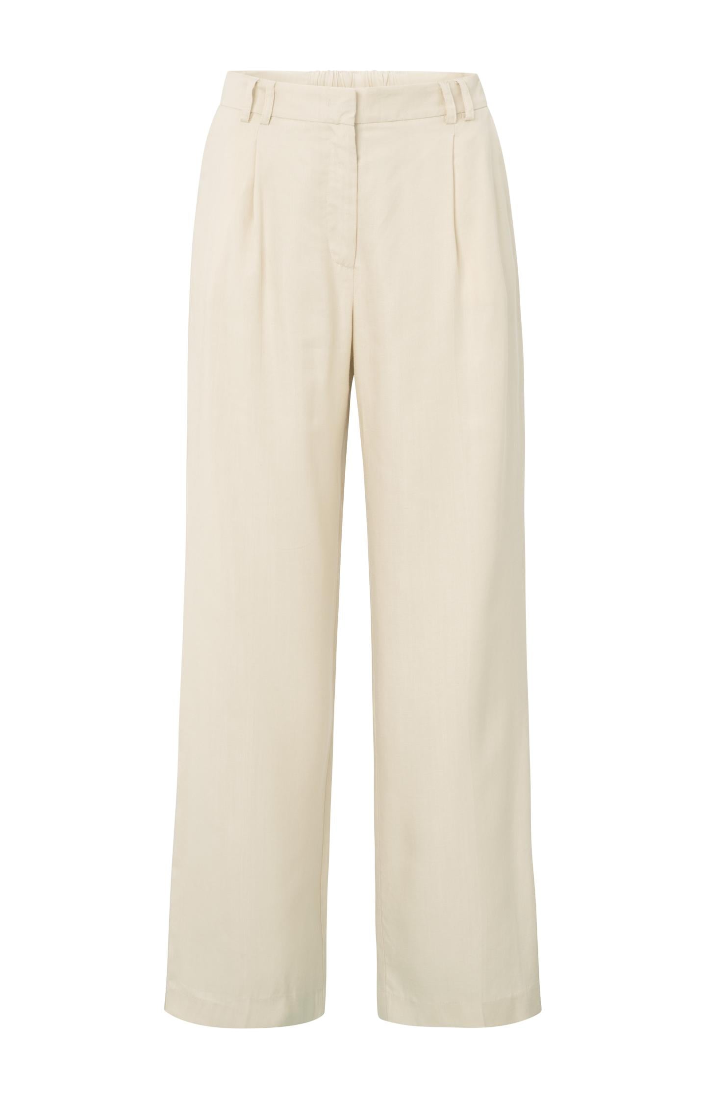 Linen-blend trousers with wide legs (L32) - Type: product