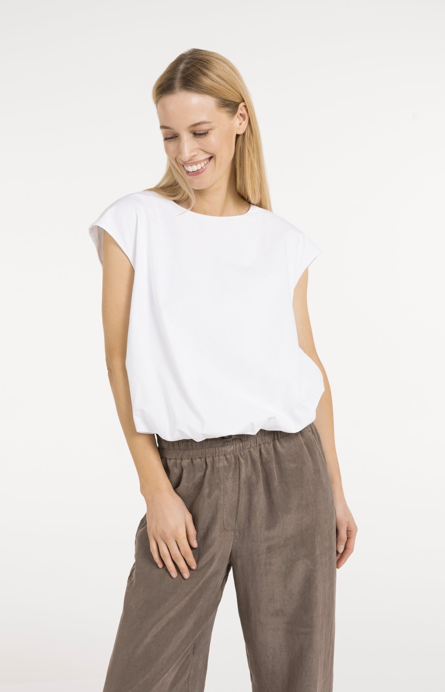 Short-sleeve balloon top