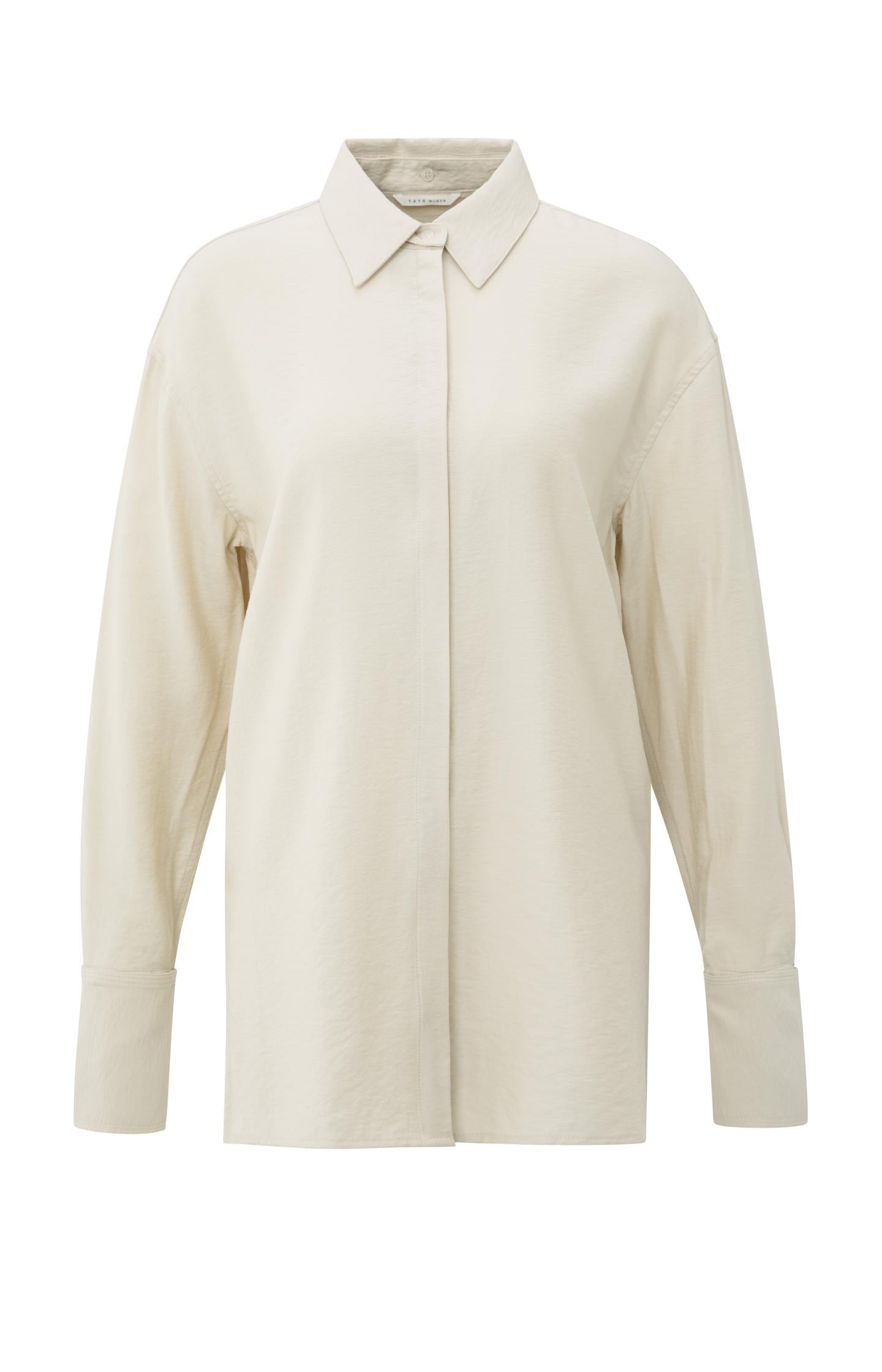 Long blouse with removable collar and cuffs - Type: product