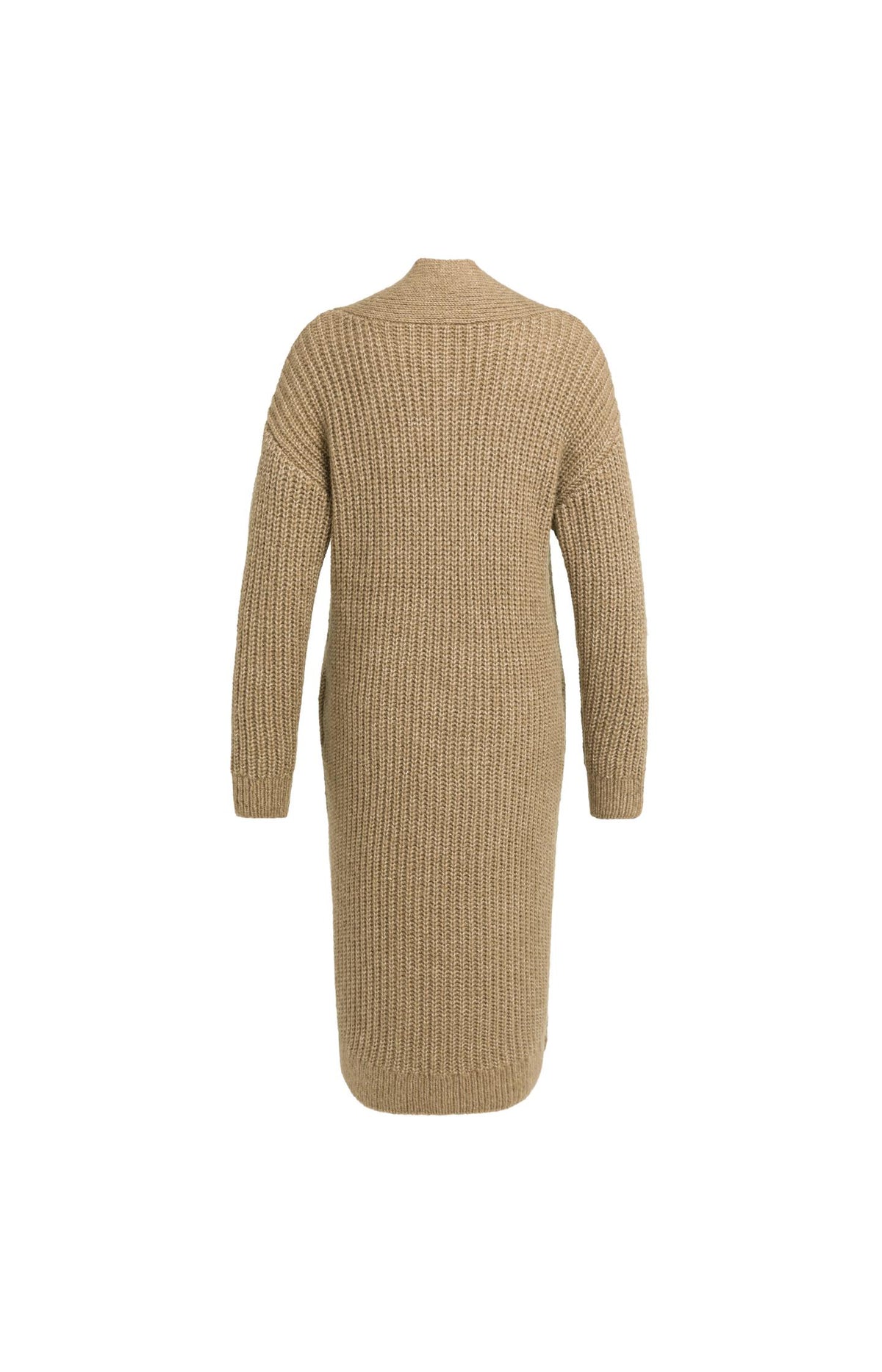 Long chunky knit cardigan with long sleeves