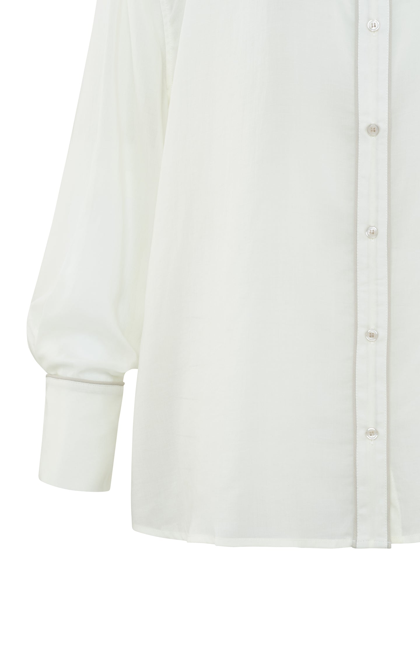 Long-sleeve blouse with contrast details