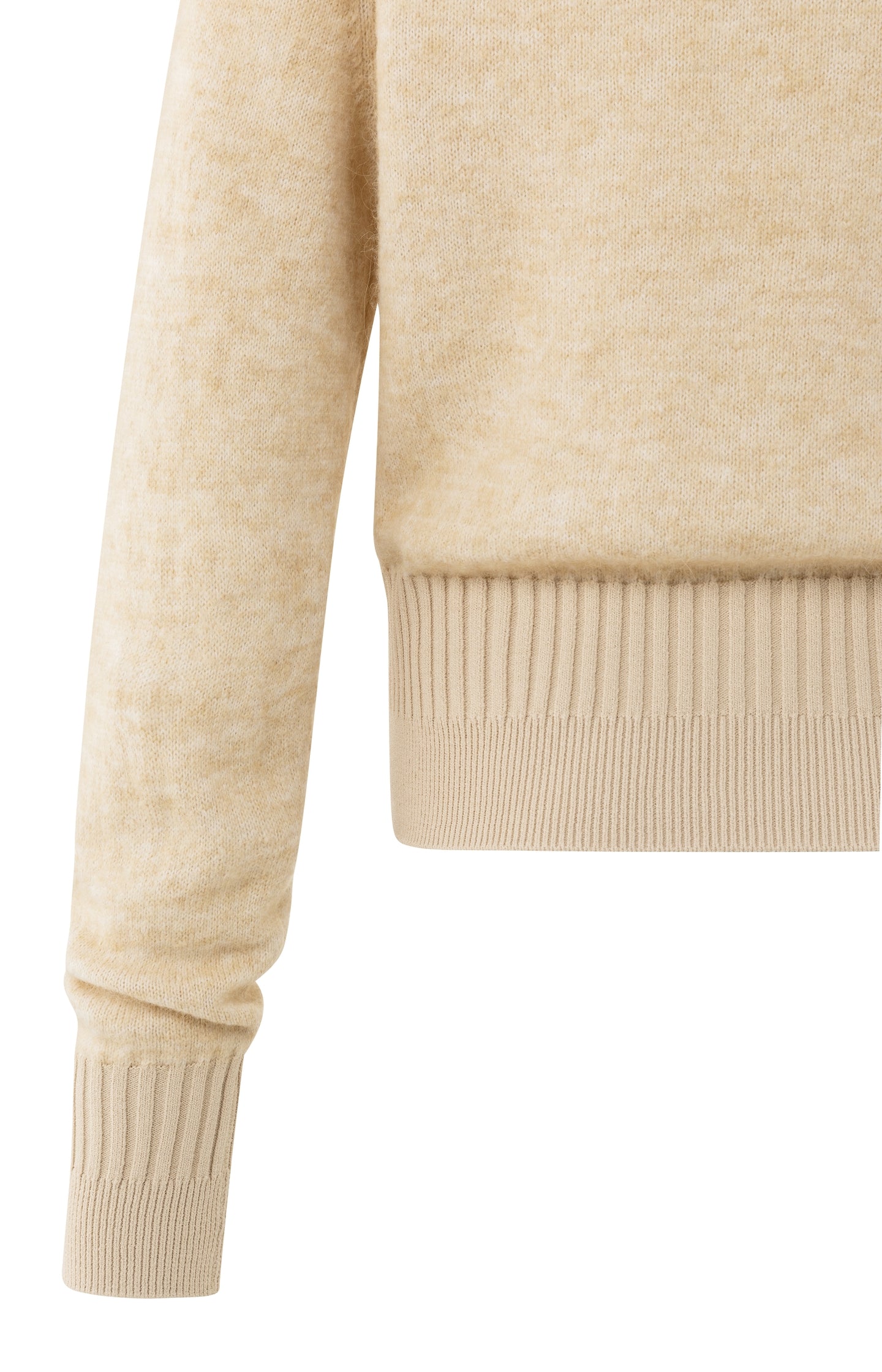 Long sleeve cardigan with double rib details