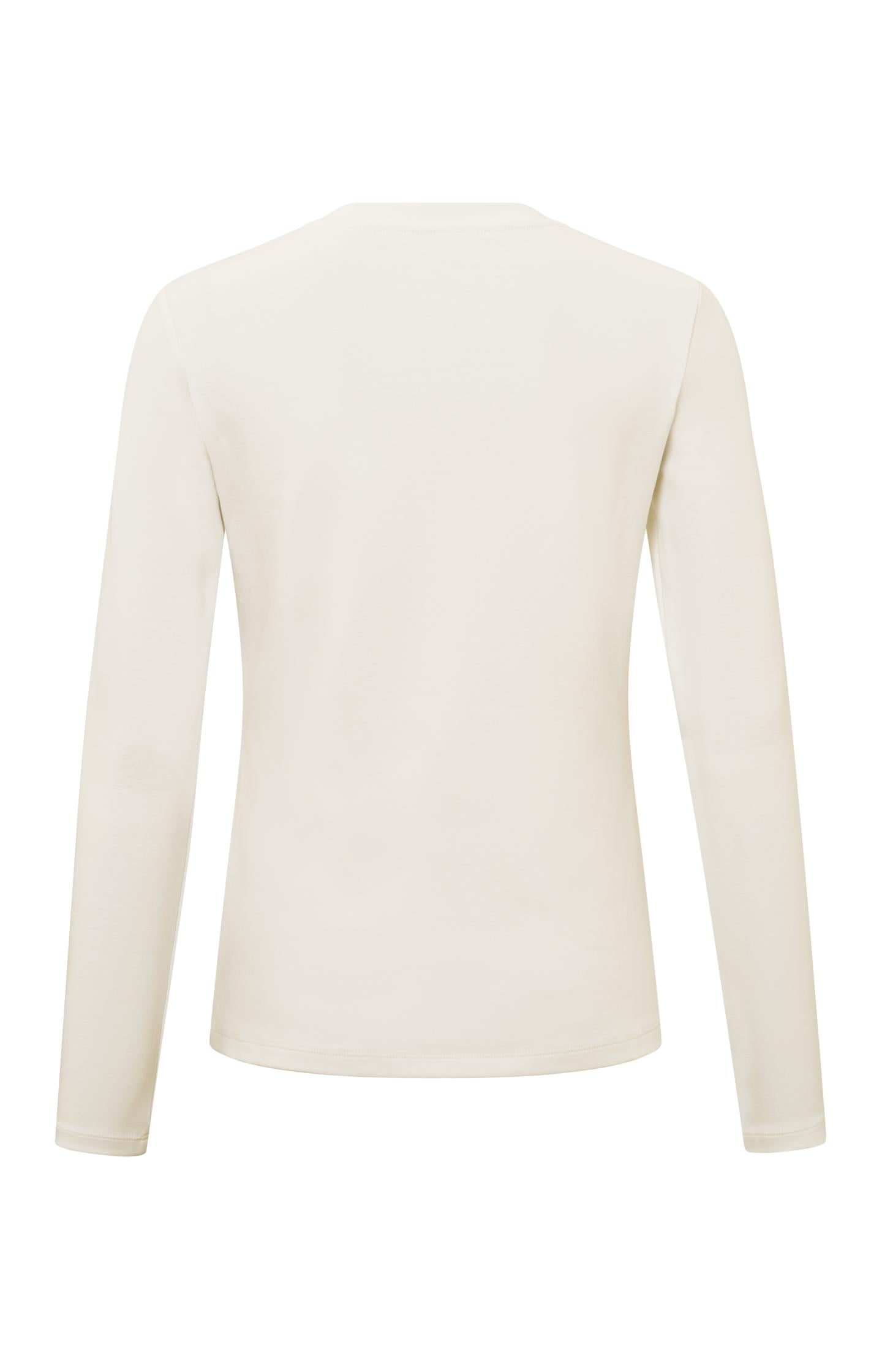 Long sleeve shirt in heavy cotton with round neckline - Type: lookbook