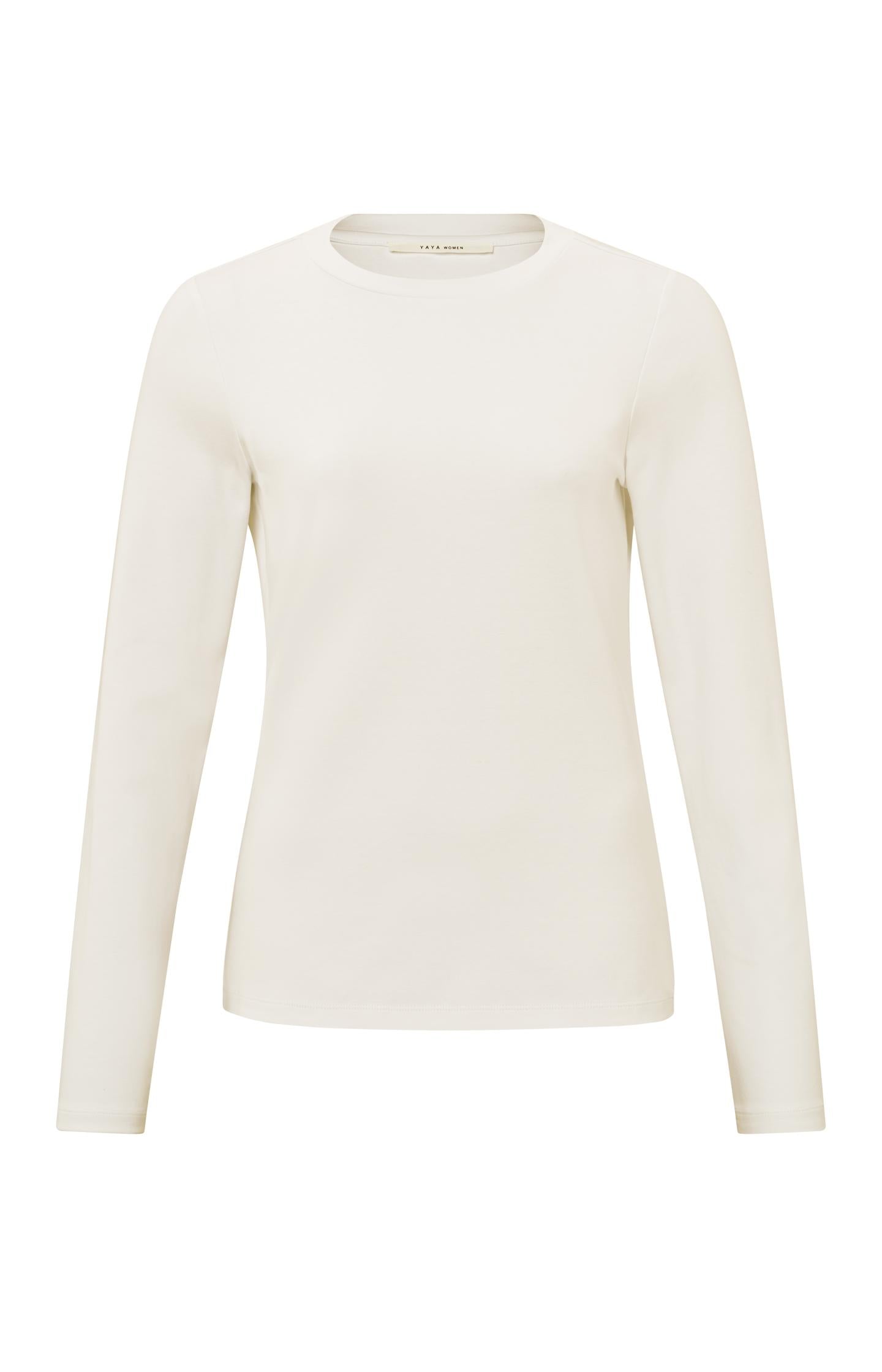 Long sleeve shirt in heavy cotton with round neckline - Type: lookbook